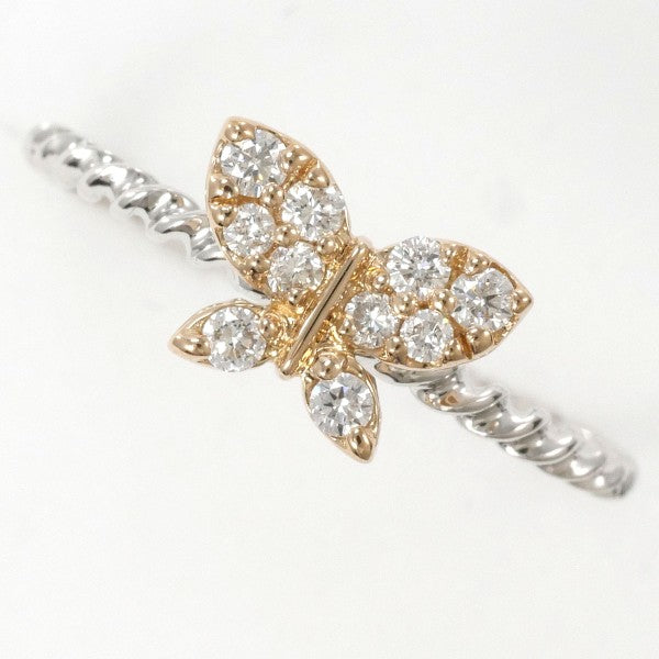 18K White Gold & Pink Gold Diamond Ring for Women - Elegant Engagement, Wedding, Anniversary Jewelry Gift - Perfect for Proposals, Bridal Sets & Special Occasions
