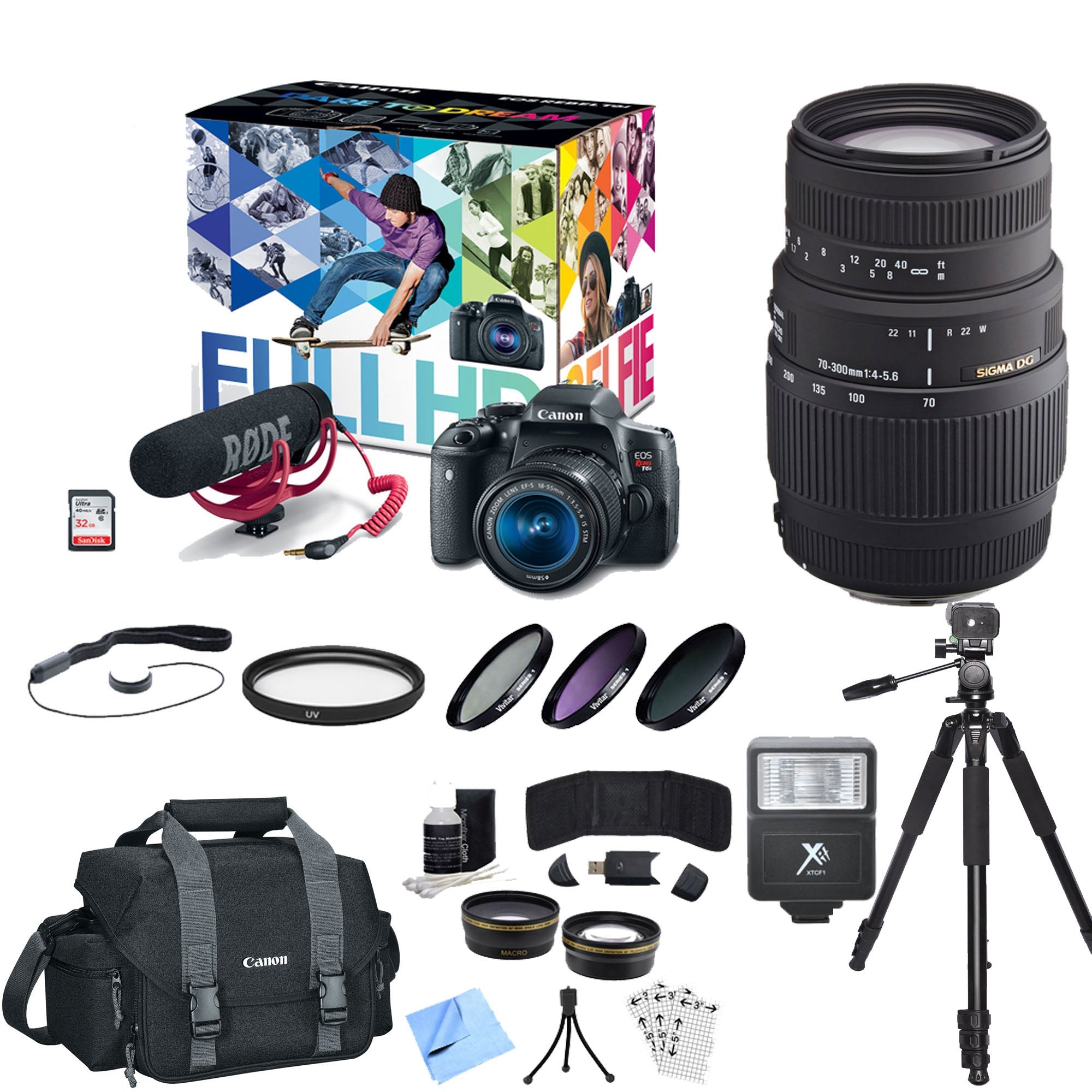 Canon EOS Rebel T6i / 800D DSLR Camera Bundle with 18-55mm & 70-300mm Lenses - Perfect for Travel Photography, Portrait Shots and Wildlife Shooting