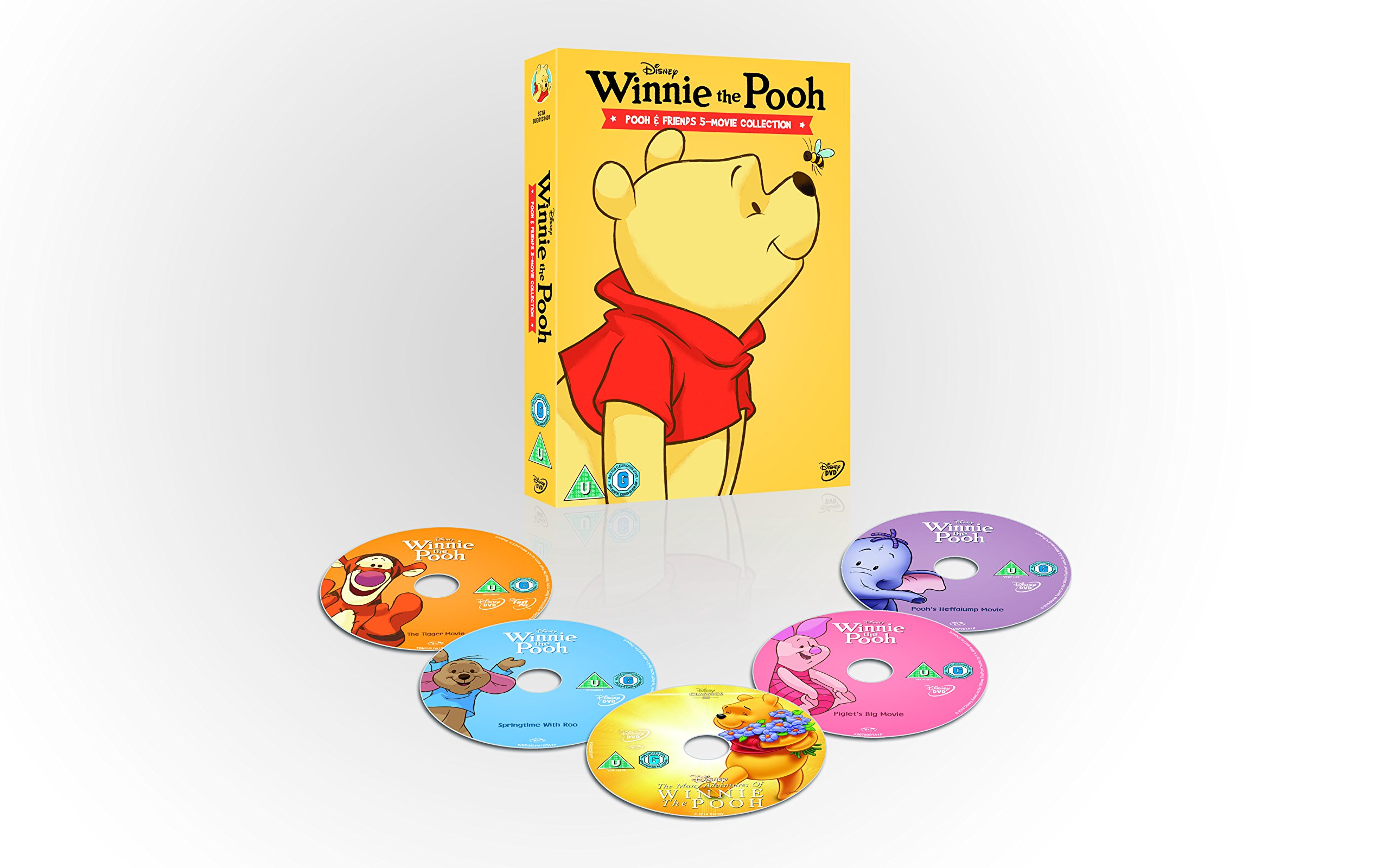 Winnie the Pooh Collection: 5 Classic Movies (Tigger, Piglet, Heffalump, Roo & Pooh) [DVD] [2018] - Perfect for Family Movie Nights & Disney Fans