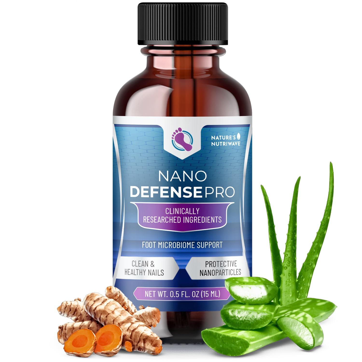 NanoDefense Pro Extra Strength Toenail Treatment Drops - 100% Natural Nail Repair Solution for Healthy Skin & Nails - Original Formula - 1 Month Supply - Perfect for Fungal Infections & Daily Nail Care