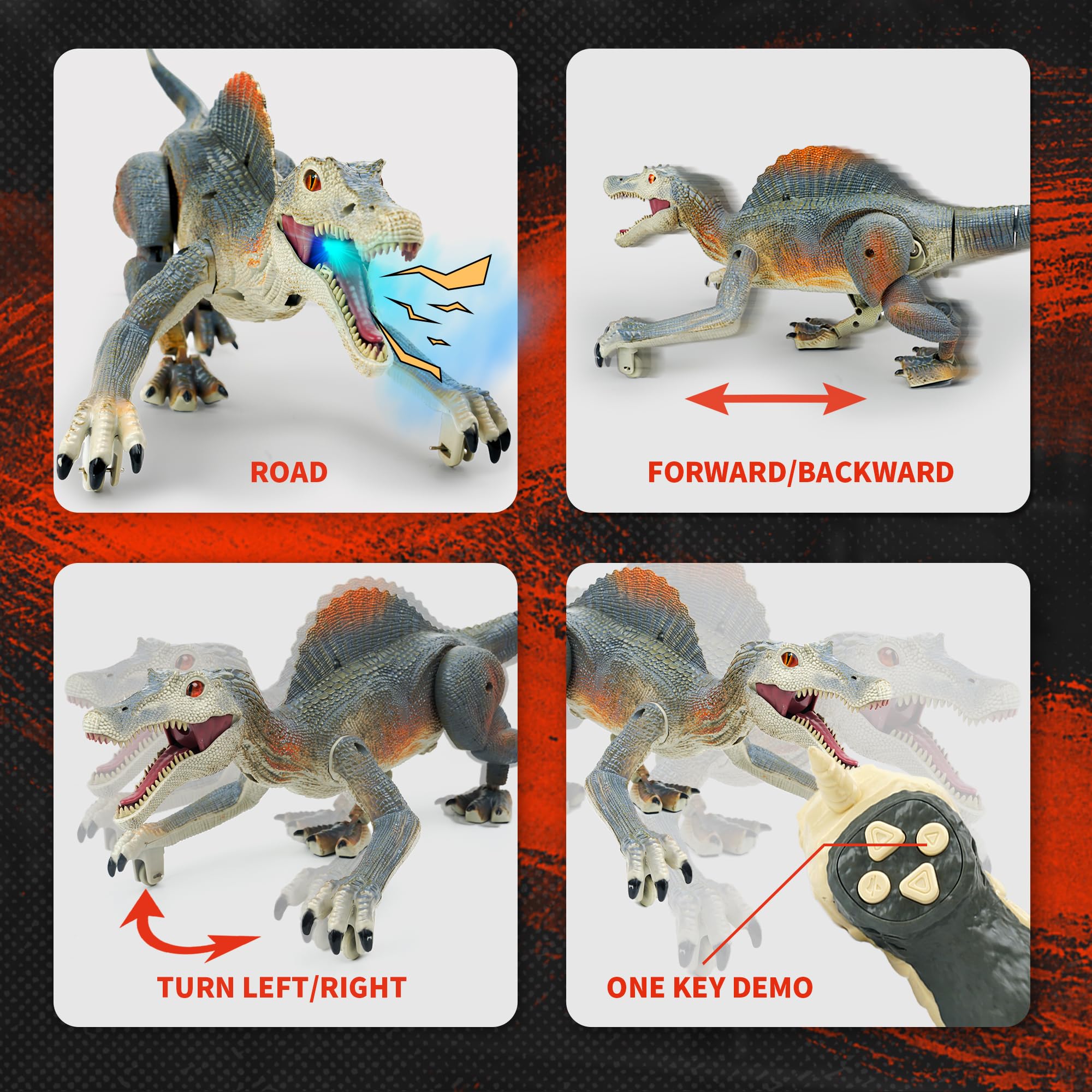 BEZGAR Remote Control Robot and Dinosaur Toy - Smart Interactive RC Robot with LED Lights & Sound Effects for Kids Ages 6-12 | Perfect for Indoor Play, Birthday Gifts & STEM Learning Activities