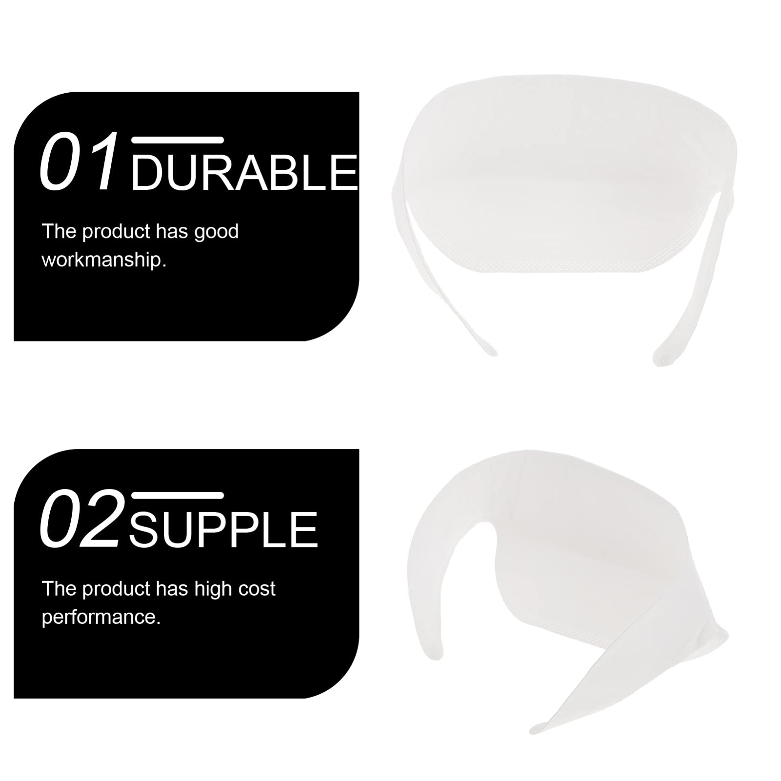 Healifty 20pcs Disposable Self-Adhesive Collar Protectors - Invisible Sweat Pads for Shirt Neck, White | Prevent Sweat Stains & Odor | Perfect for Business, Work, Gym & Daily Wear