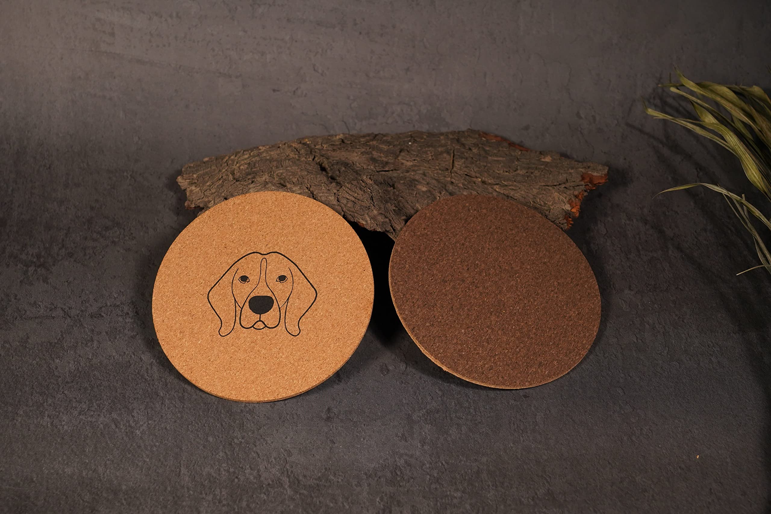Premium Natural Cork Coasters Set of 4 - 10cm Diameter for Tea, Coffee, Beer & Wine | Eco-Friendly Drink Protectors for Mugs, Cups, Glasses & Bottles | Perfect for Home, Office, Restaurant & Bar Use