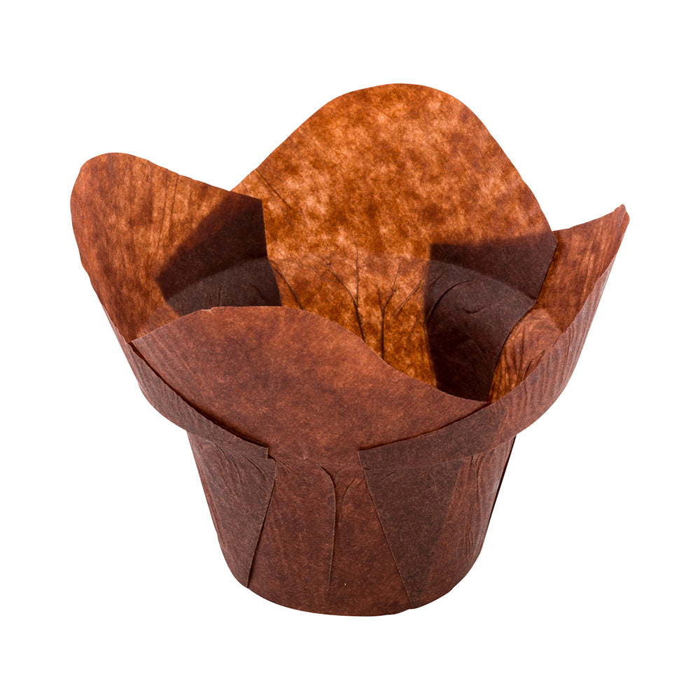 6 oz Daffodil Brown Paper Baking Cups - Greaseproof Muffin Liners 3.25