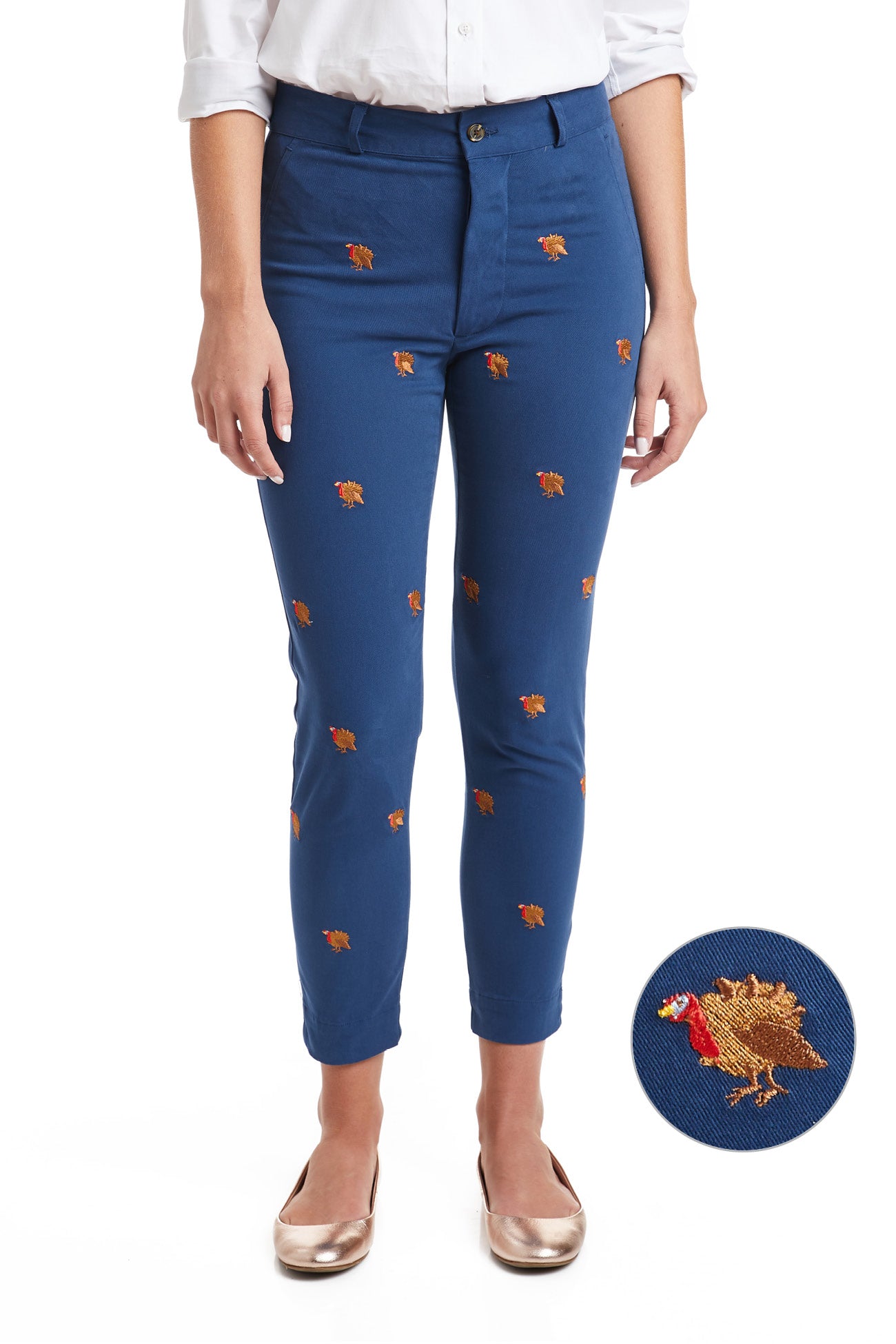 Stretch Twill Ankle Capri Pants in Nantucket Navy - Comfortable & Stylish Women's Casual Pants for Summer, Travel & Everyday Wear
