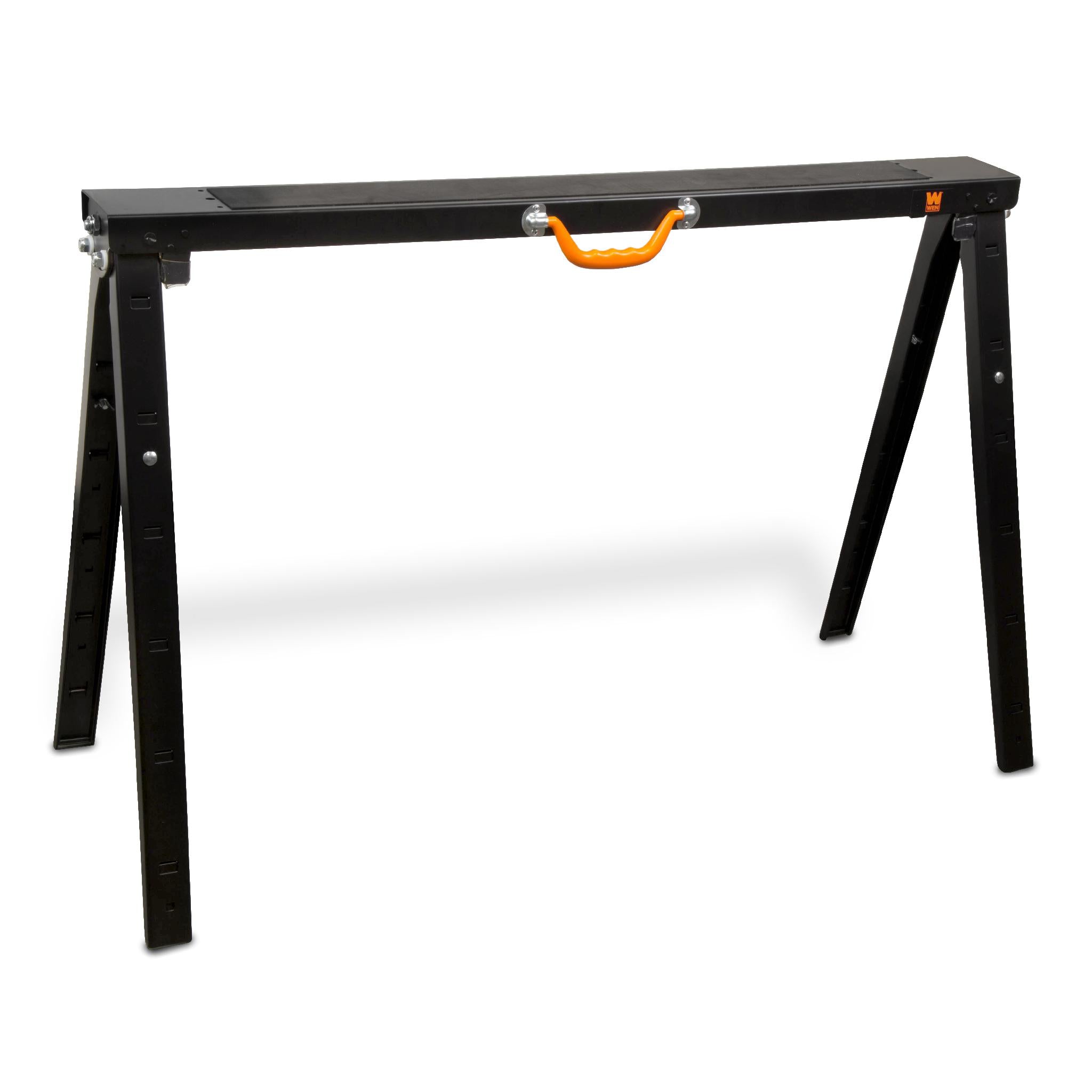 WEN MSA15 38-Inch Folding Height Adjustable Steel Saw Horse - 1500 lb Capacity for Woodworking, Construction & DIY Projects