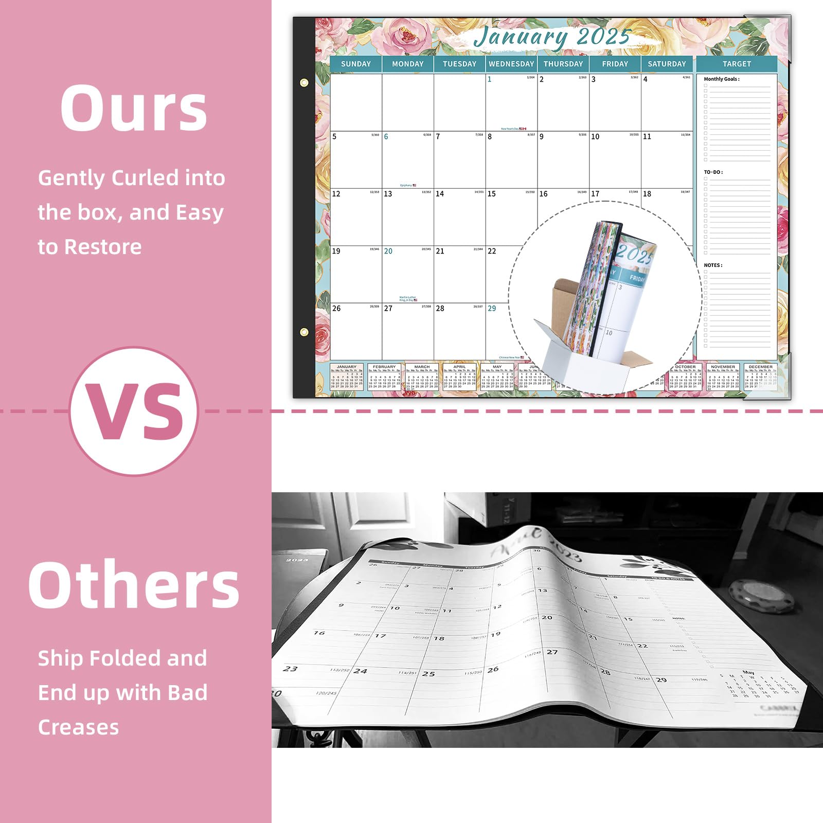 Ospelelf 2025-2026 Large 18-Month Desk Calendar - 22