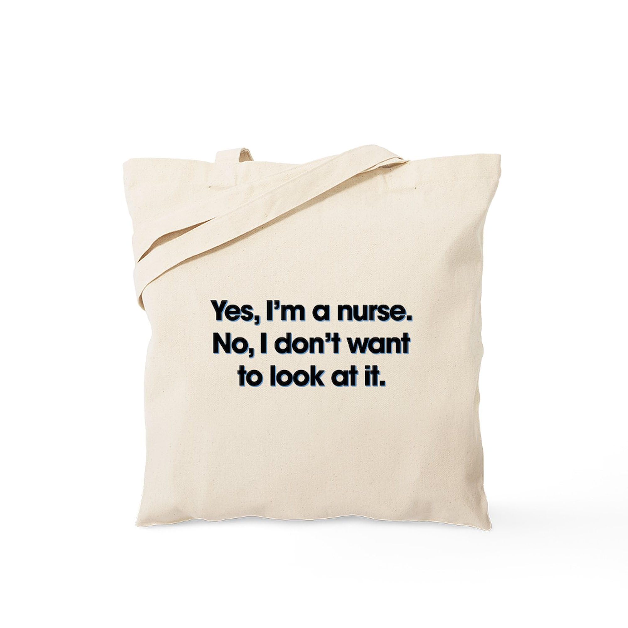 Nurse Tote Bag - Natural Canvas Reusable Shopping Bag for Medical Professionals | Perfect for Work, Groceries & Everyday Use