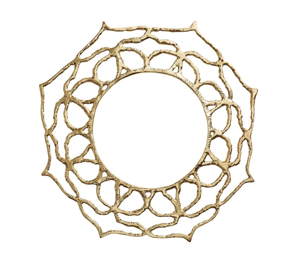 Premium Gold Sahara Charger Plates - Set of 4 for Elegant Dinner Parties, Wedding Receptions & Formal Dining Decor