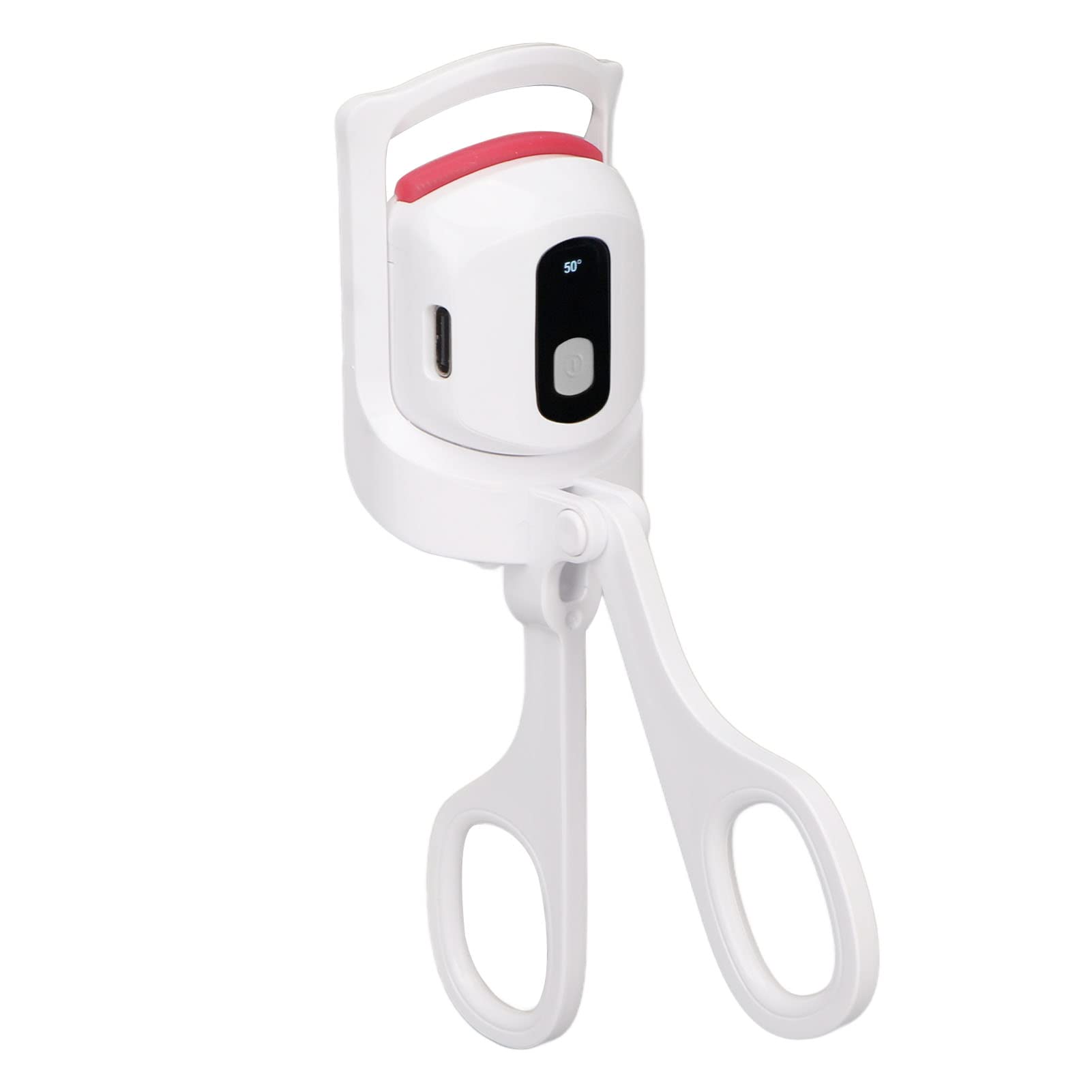 Rechargeable Heated Eyelash Curler with LCD Display - 3 Adjustable Temperature Settings, Ergonomic Curved Design for Perfect Lash Curling | Ideal for Home Use, Travel & Professional Makeup Application