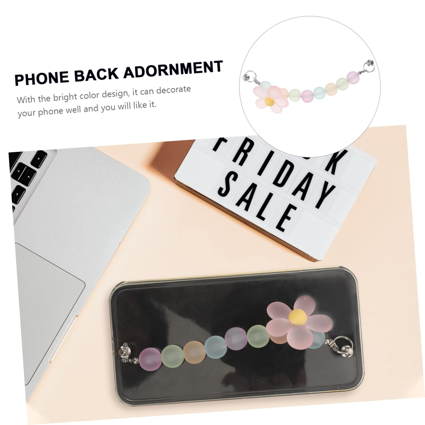 3 Pack Stylish Beaded Phone Lanyard - Adjustable Phone Strap for iPhone, Samsung & Smartphones - Perfect for Outdoor Activities, Concerts & Travel