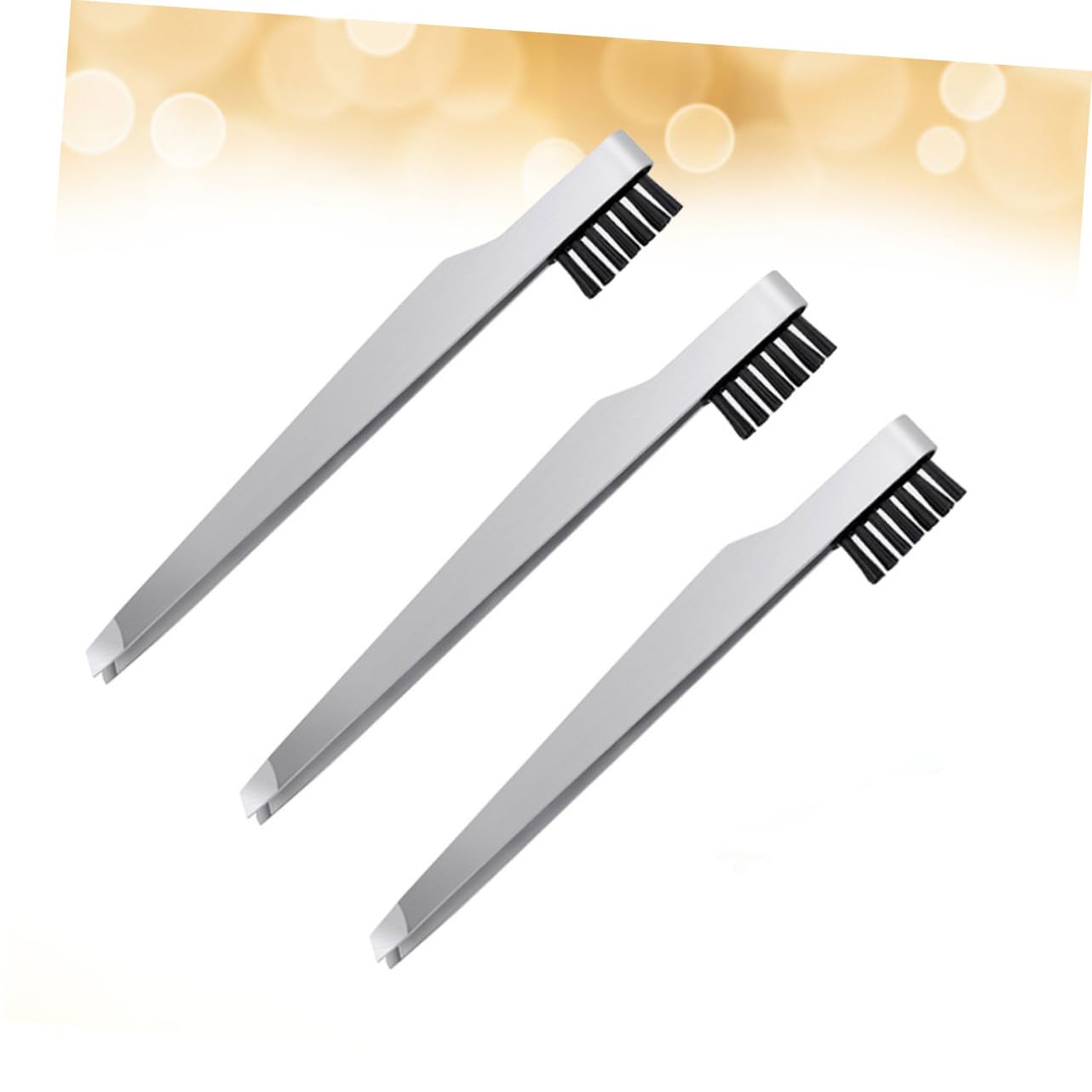 IPetboom 3-Piece Stainless Steel Eyebrow Tweezers Set - Slanted & Pointed Tweezers for Precise Hair Removal, Eyebrow Shaping & Makeup Application - Perfect for Salon, Home Use & Travel Beauty Kit