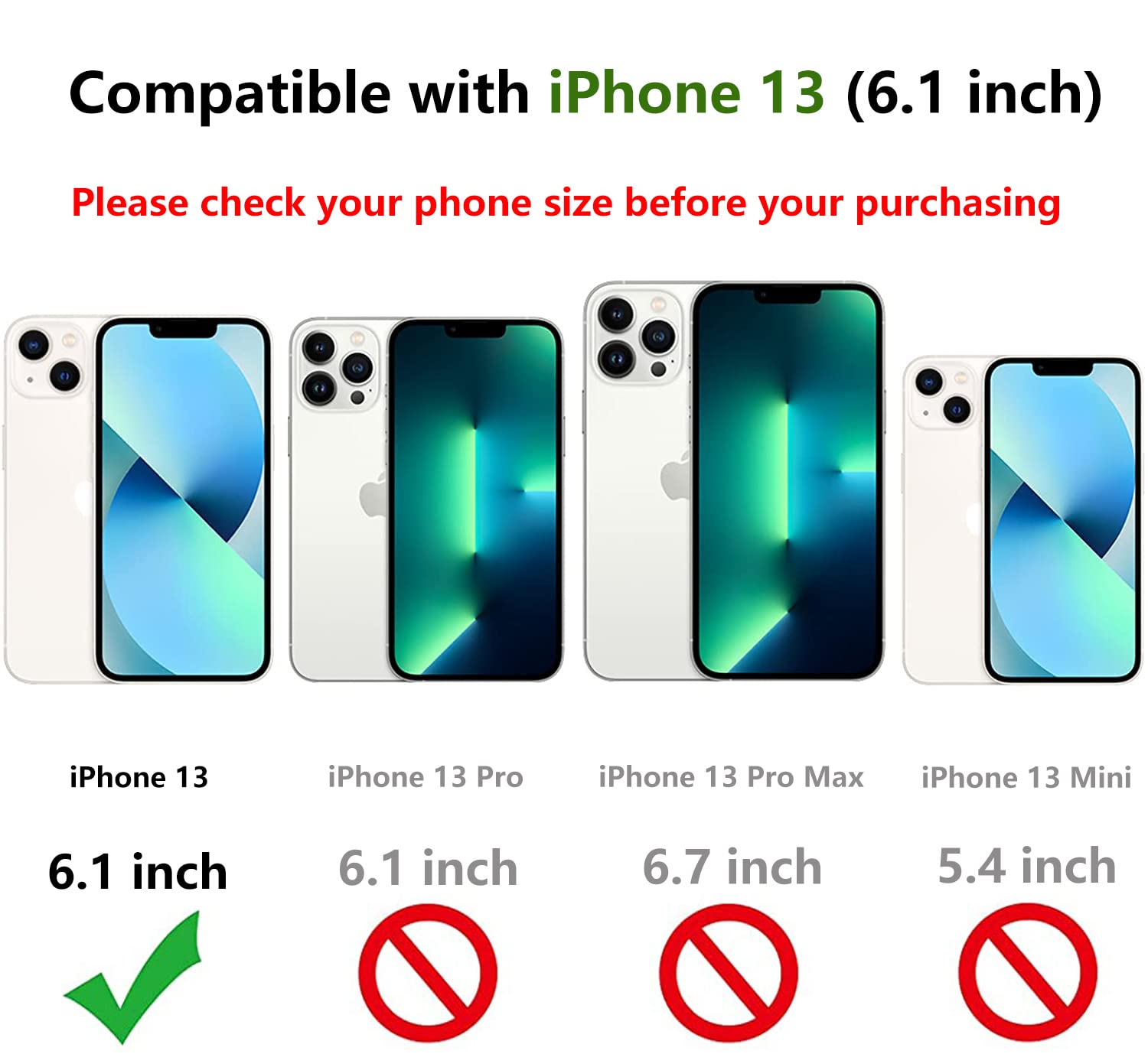 Premium PU Leather Wallet Case for iPhone 13 with Card Holder & Kickstand - Floral Embossed Design, Shockproof Protective Cover (Blue) - Perfect for Everyday Use, Travel & Hands-Free Viewing