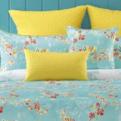 Premium Akasha Yellow Decorative Throw Pillow 50x30cm by Bianca - Perfect for Sofa, Bed & Home Decor