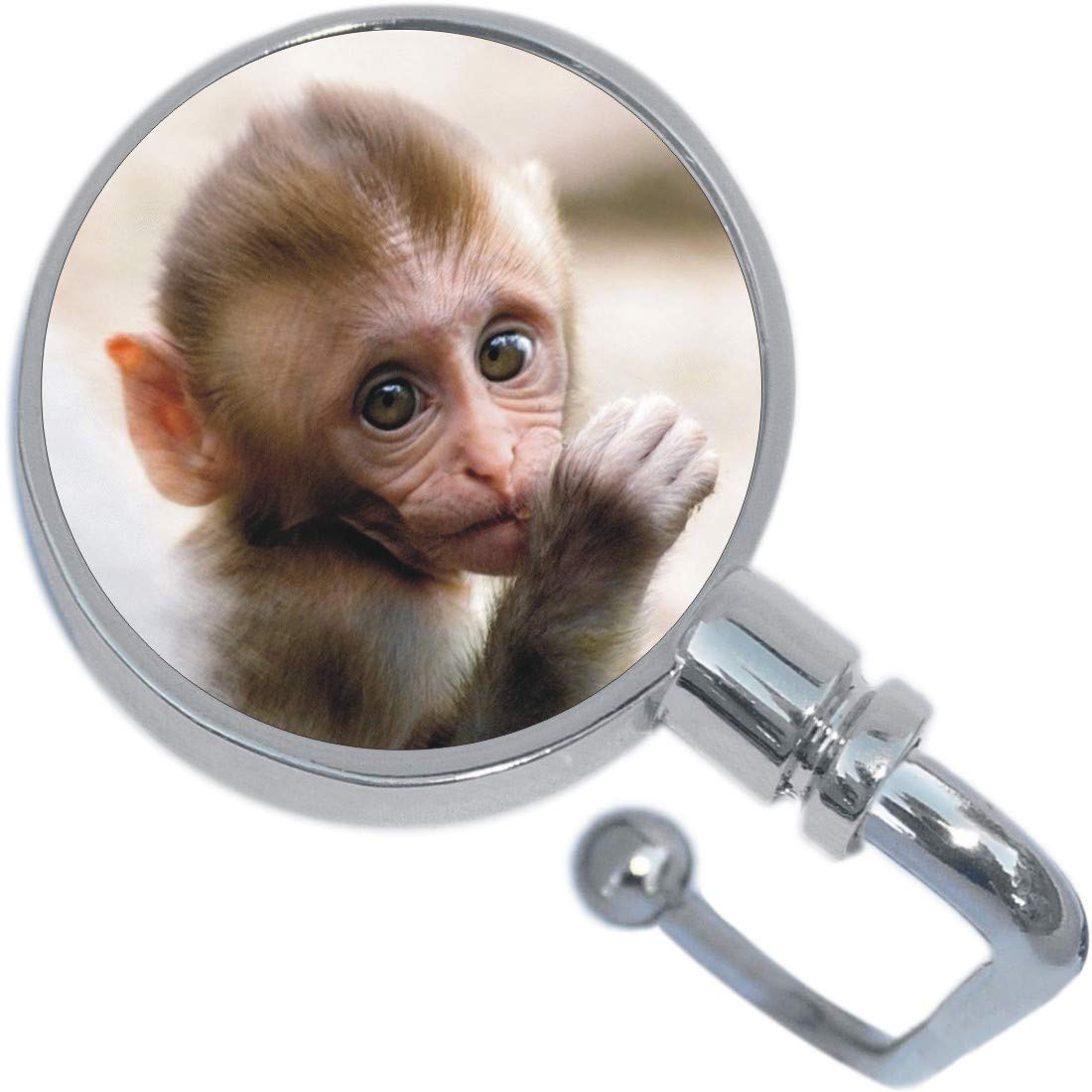 NewCharms Baby Monkey Purse Hanger - Cute Animal Clutch Hook for Handbags, Diaper Bags & Shopping Carts (Perfect for Moms & Toddlers On-the-Go)