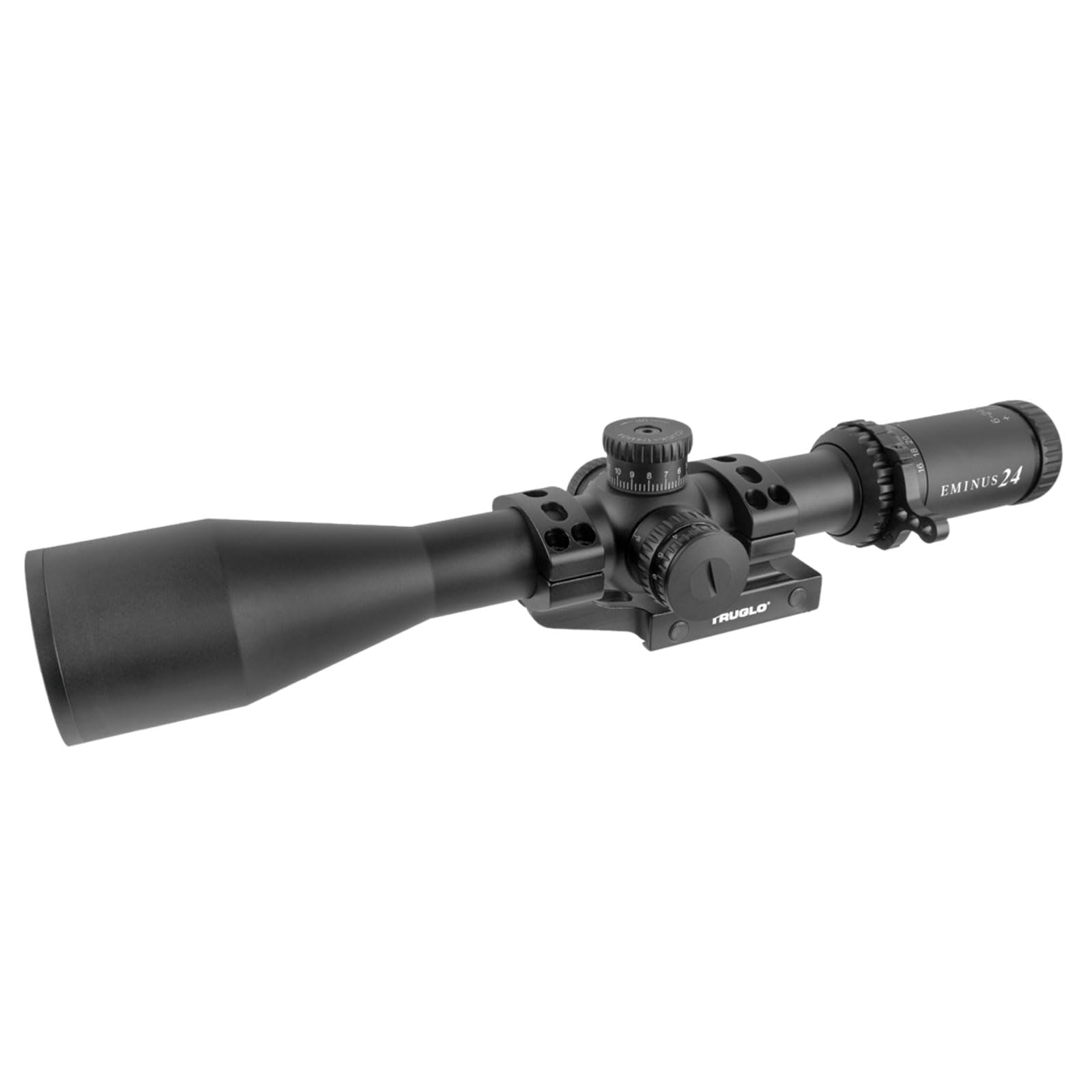 TruGlo Eminus Tactical Hunting Rifle Scope - 30mm Aluminum Tube, Waterproof & Fogproof, Shock Resistant, Illuminated TacPlex-MOA Reticle with Flip-Up Lens Caps - Perfect for Low Light Hunting and Tactical Shooting