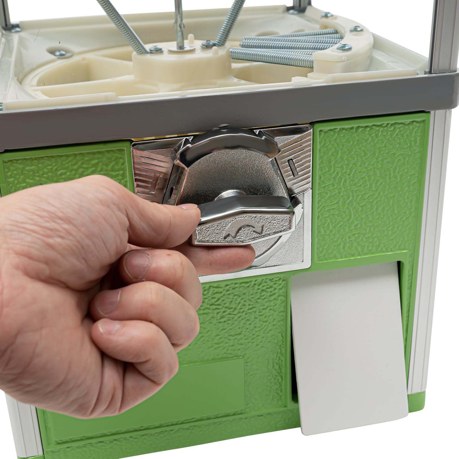 Commercial Candy Gumball Vending Machine - Automatic Capsule Dispenser for Retail Stores with 1.77-1.97in Round Capsules (Green) - Perfect for Arcades, Malls, and Convenience Stores - Accepts 25 Cent Coins