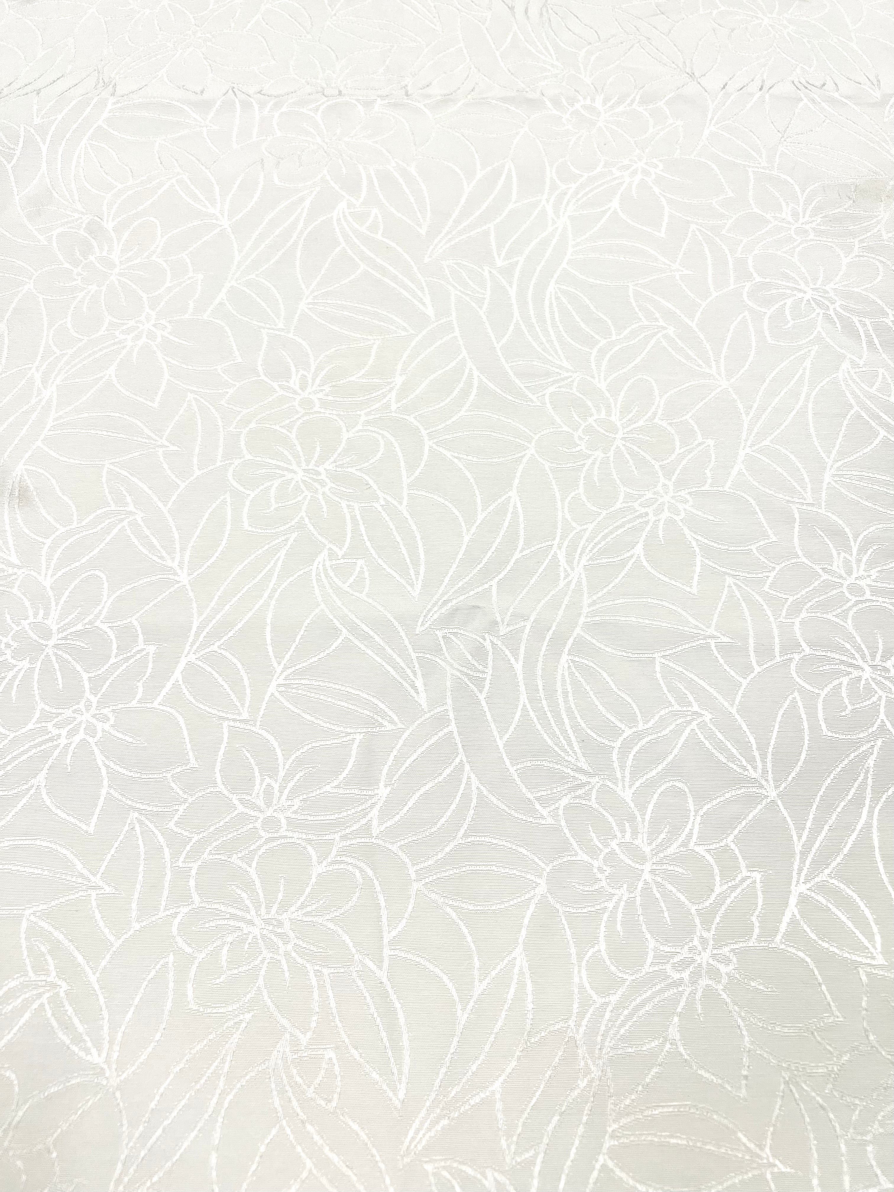 Brocade Fabric 56 Inches Wide - Soft & Warm White - 1.5 Yard & 1.75 Yard Pieces - Perfect for DIY Crafts, Home Decor, and Sewing Projects
