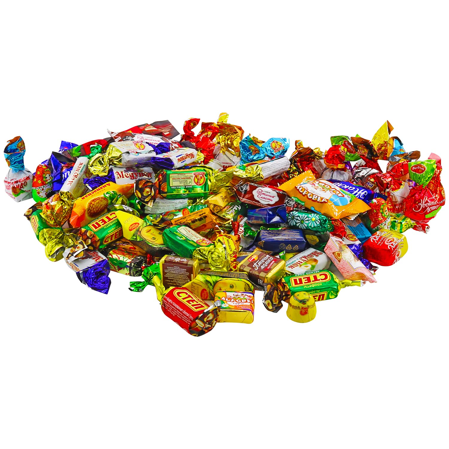Premium Russian Candy Mix Gift Bag - Assorted Chocolate & Caramel Candies - 3lb (1.4kg) Variety Pack for Parties, Holidays & Gifts - Sweet Treats from Russia for Birthdays, Office Snacks & Family Gatherings