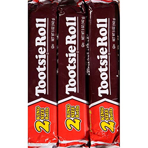 Tootsie Roll 2 King Size Rolls, 5 Ounce Pack - 15 Count Display Box | Bulk Candy for Halloween, Parties, Office Treats & Gift Baskets