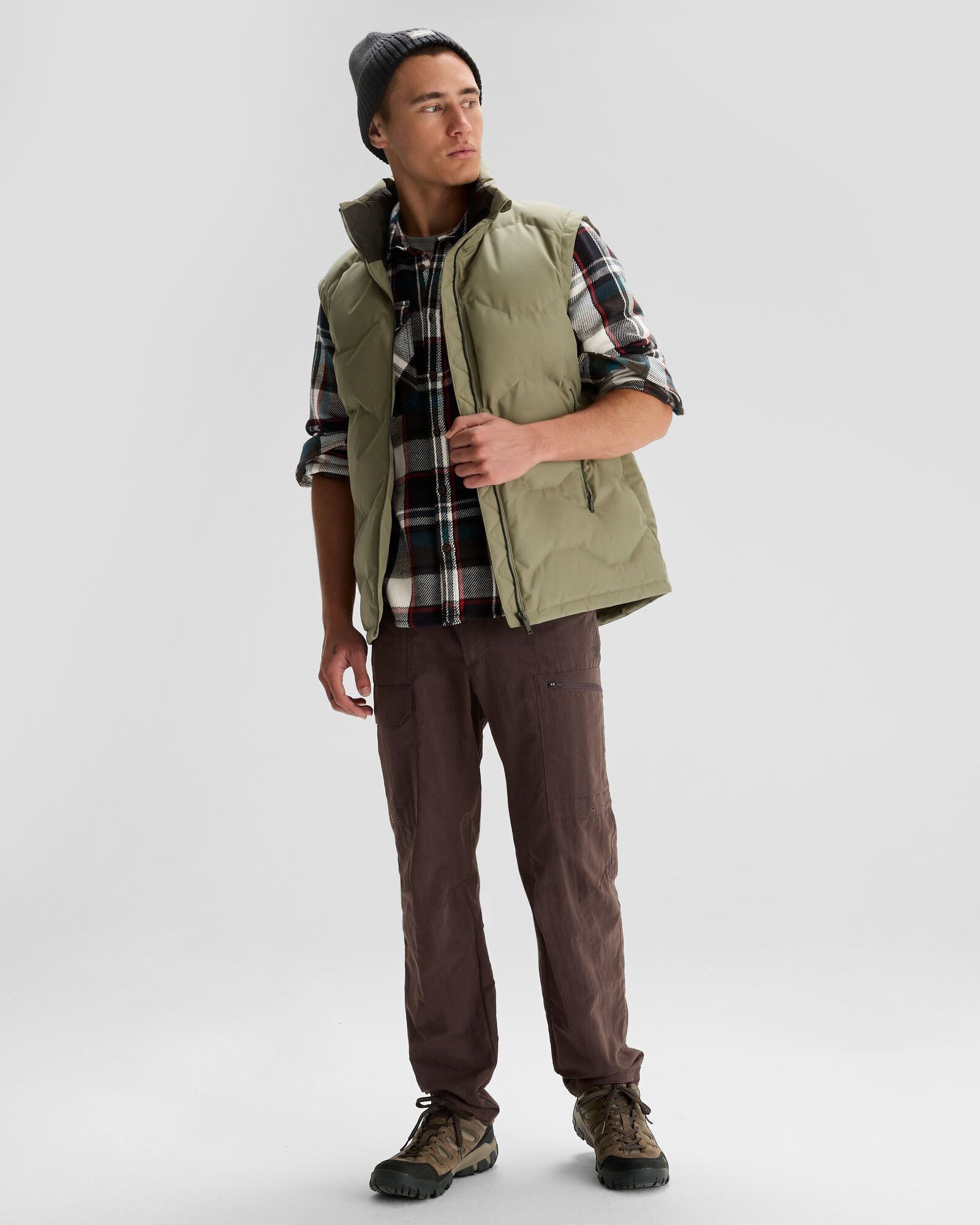 Men's Frisco X Down Vest - Lightweight Warm Winter Puffer Vest for Outdoor Activities - Beech Color