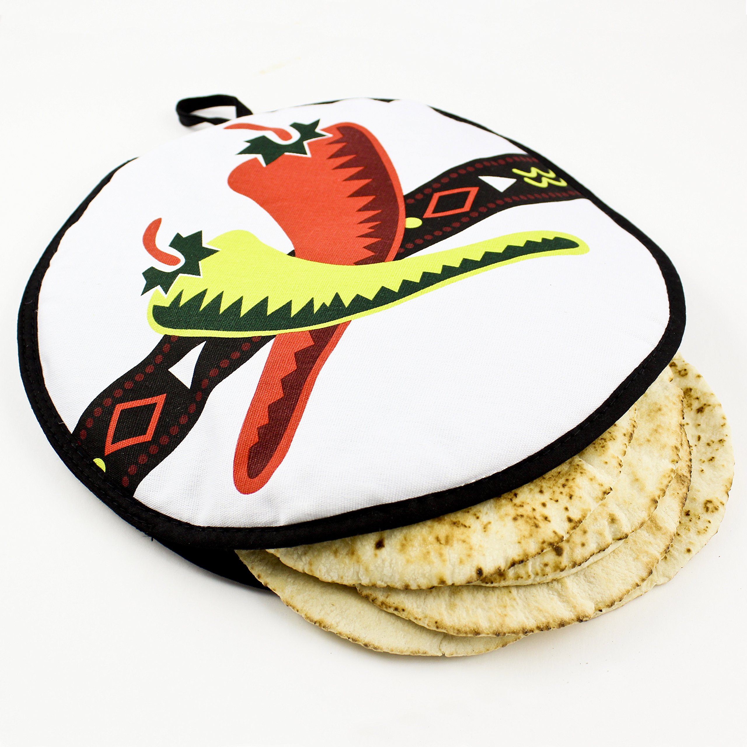 Zoie + Chloe 12-Inch Tortilla Warmer - Microwave & Oven Safe for Tortillas, Pita, Wraps, Naan, Pancakes, Quesadillas & Flatbread | Perfect for Taco Night, Meal Prep & Family Gatherings