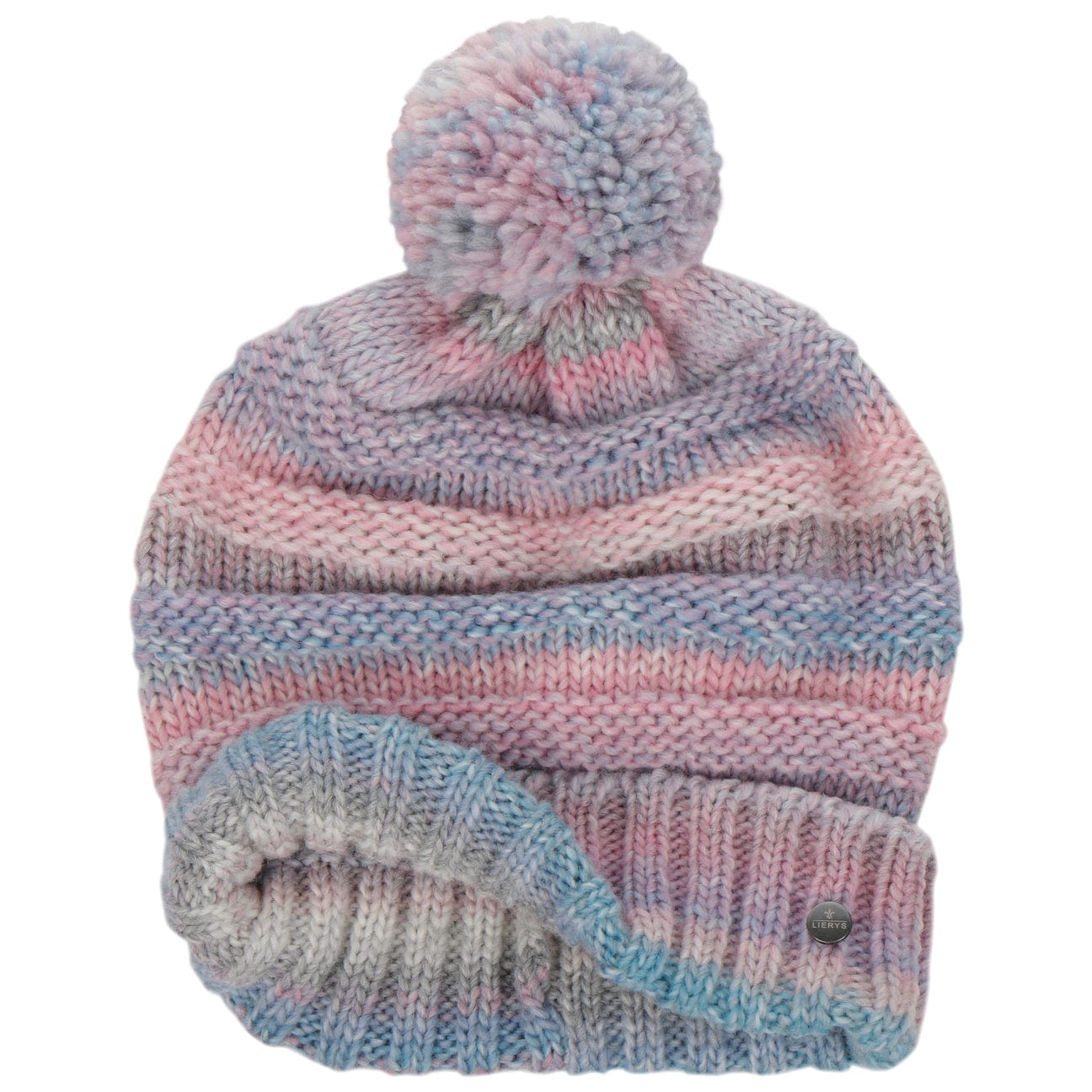Lierys Faux Fur Pompom Beanie - Soft Winter Knit Hat for Women & Men - Cozy Cold Weather Accessory for Skiing, Snowboarding & Outdoor Activities