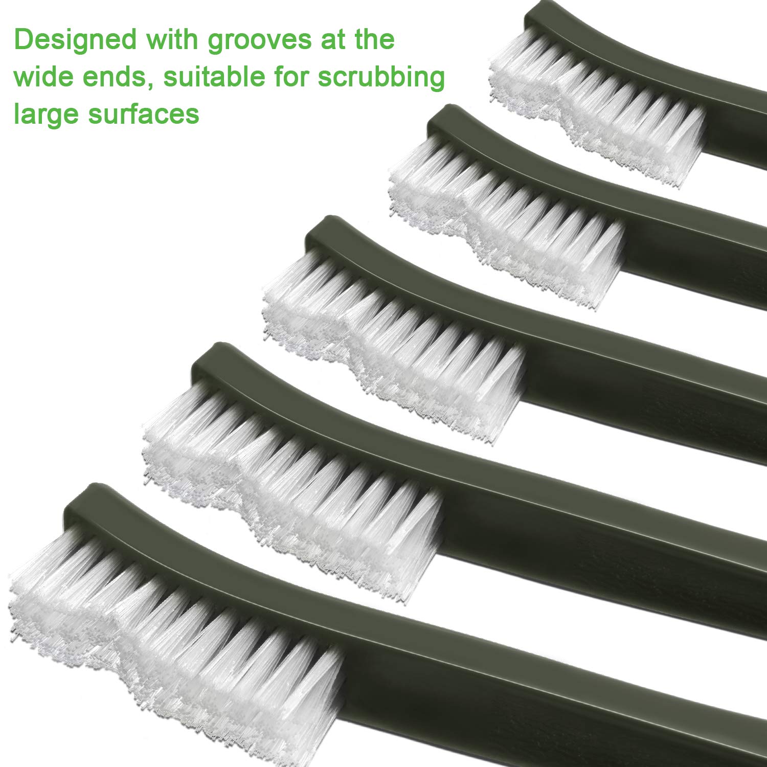 Boao 20-Pack 7-Inch Double-Ended Gun Cleaning Brushes - Nylon All-Purpose Cleaning Brushes with Plastic Handle (White) - Perfect for Firearm Maintenance, Hunting Gear & Tactical Equipment Cleaning