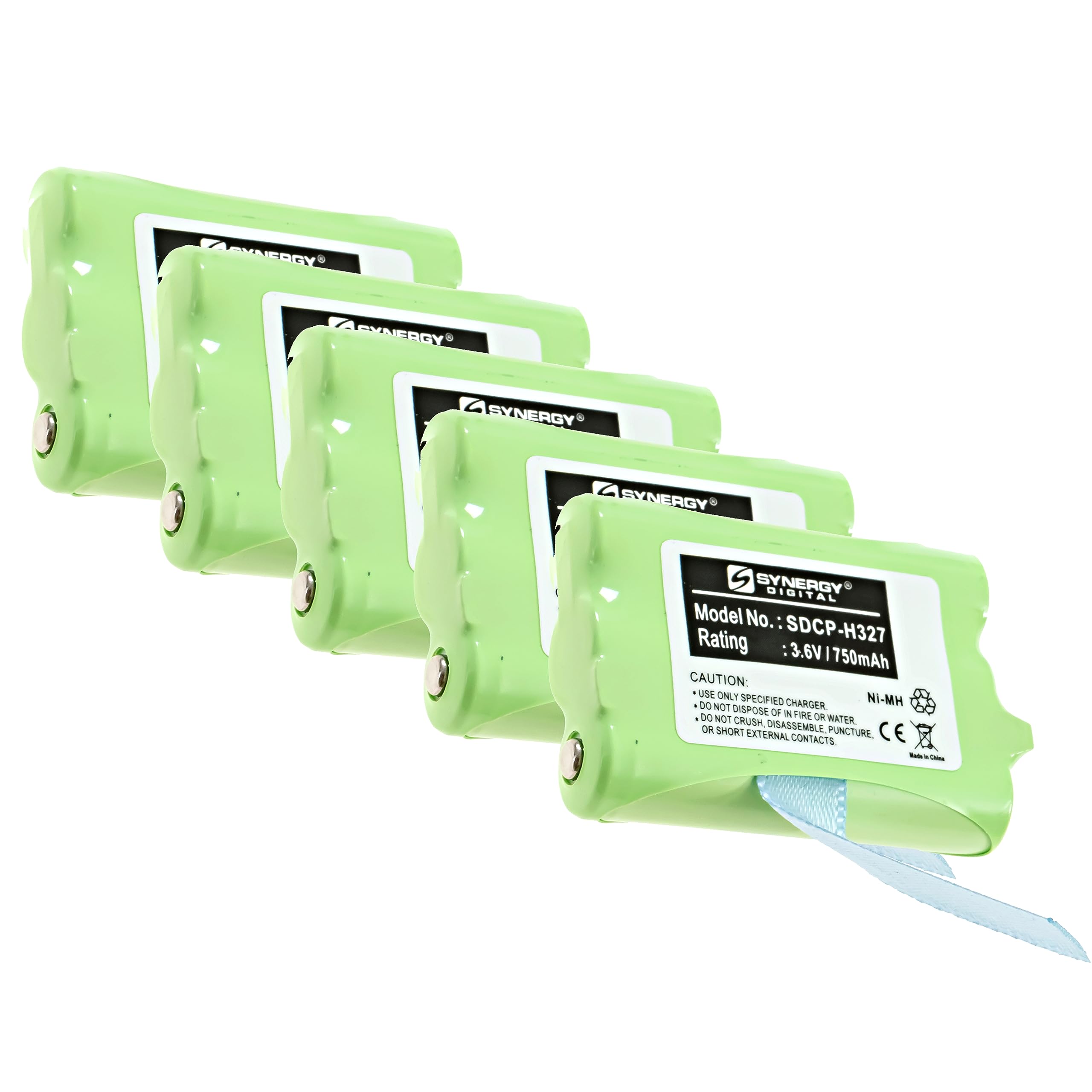 Synergy Digital Cordless Phone Batteries for AT&T ATEL0011 - 5-Pack Ni-MH 3.6V 750mAh Ultra Hi-Capacity Replacement Batteries - Perfect for Home & Office Cordless Phones