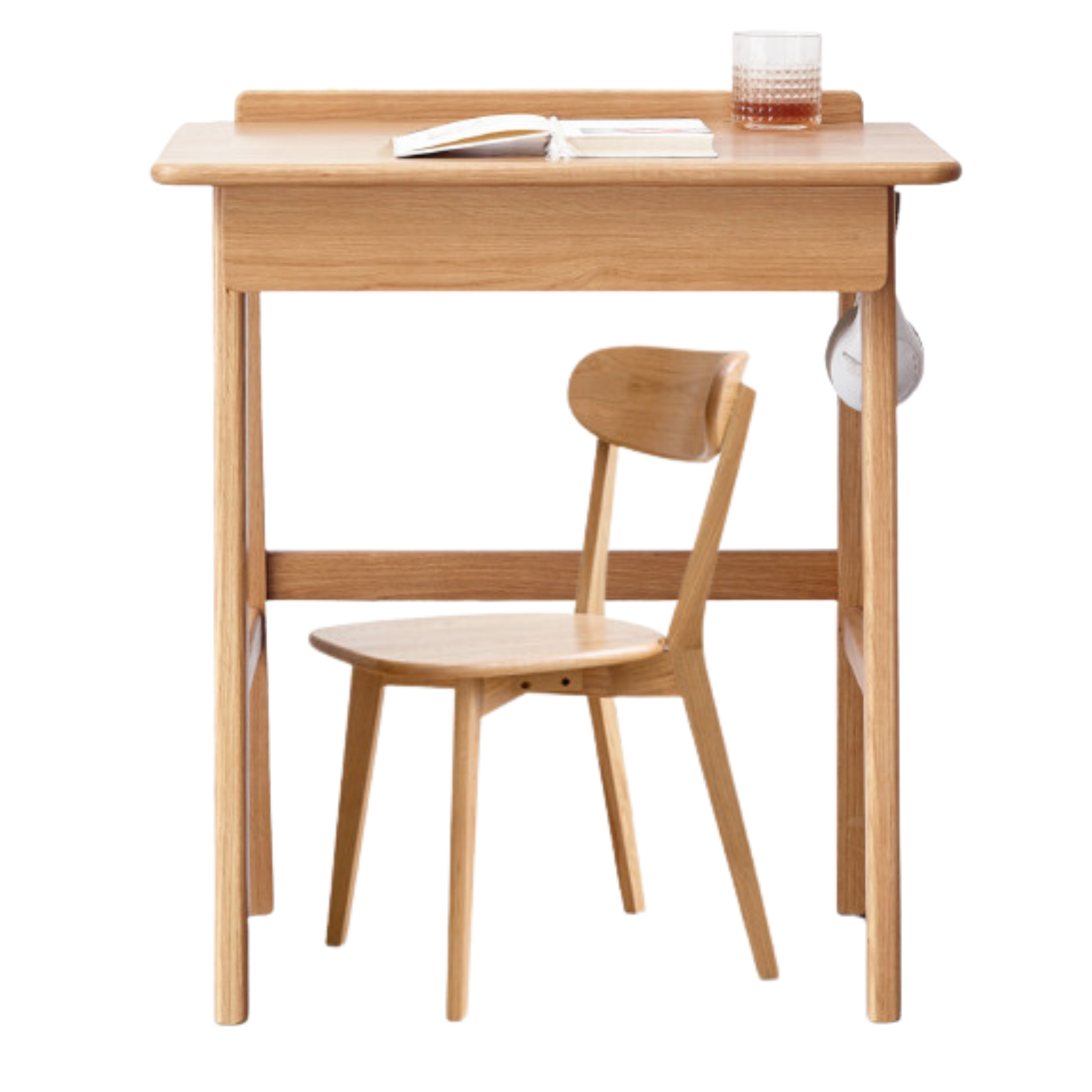 27.6x18.9x30.7 inch/ 70x48x78сm/ Natural Wood color/ a desk with one drawer + chair set