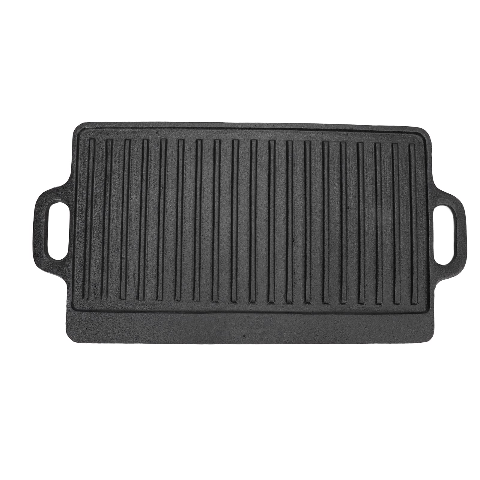 Nonstick Griddle Grill Pan - Pre-Seasoned Cast Iron Reversible Grill with Even Heating | Double Sided BBQ Pan for Stovetop & Outdoor Cooking | Perfect for Pancakes, Steaks & Grilled Vegetables
