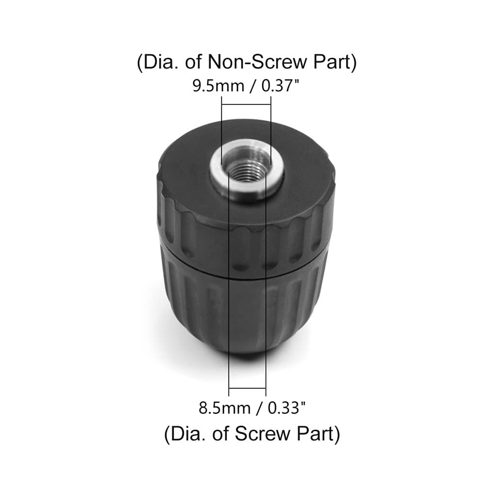 Utoolmart Keyless Drill Chuck Adapter 0.8-10mm - Universal Quick Change Converter for Impact Driver & Cordless Drill - Black (Perfect for Woodworking, Metalworking & DIY Home Projects)