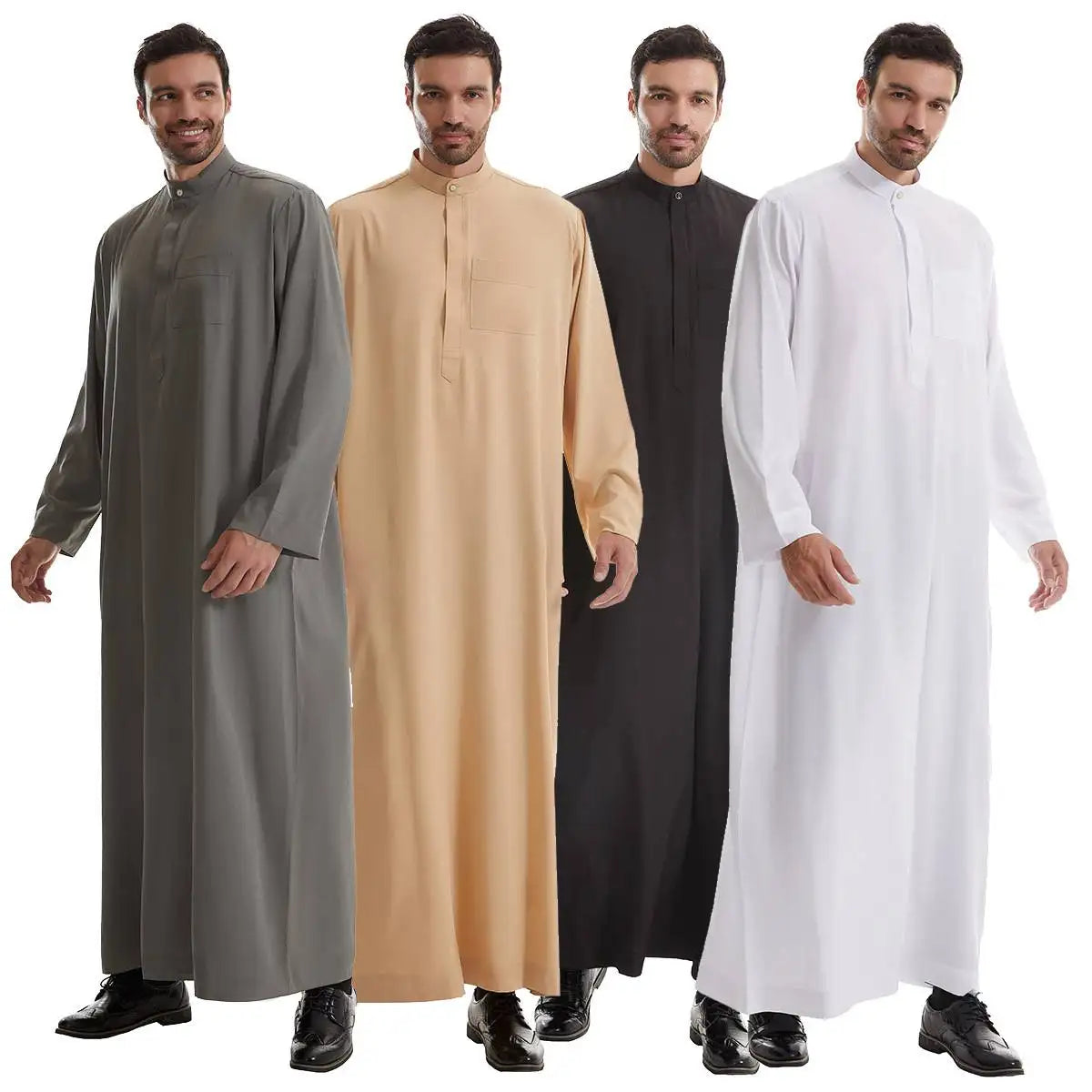 Premium Emirati Kandura Jubbas for Men - Traditional Thobe Thawb with Pocket - Perfect for Eid, Weddings & Formal Occasions