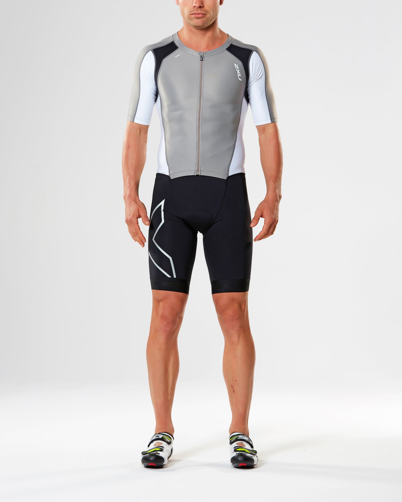 2XU Men's High-Performance Compression Trisuit with Zip Sleeves - Ideal for Triathlon, Cycling & Running Training