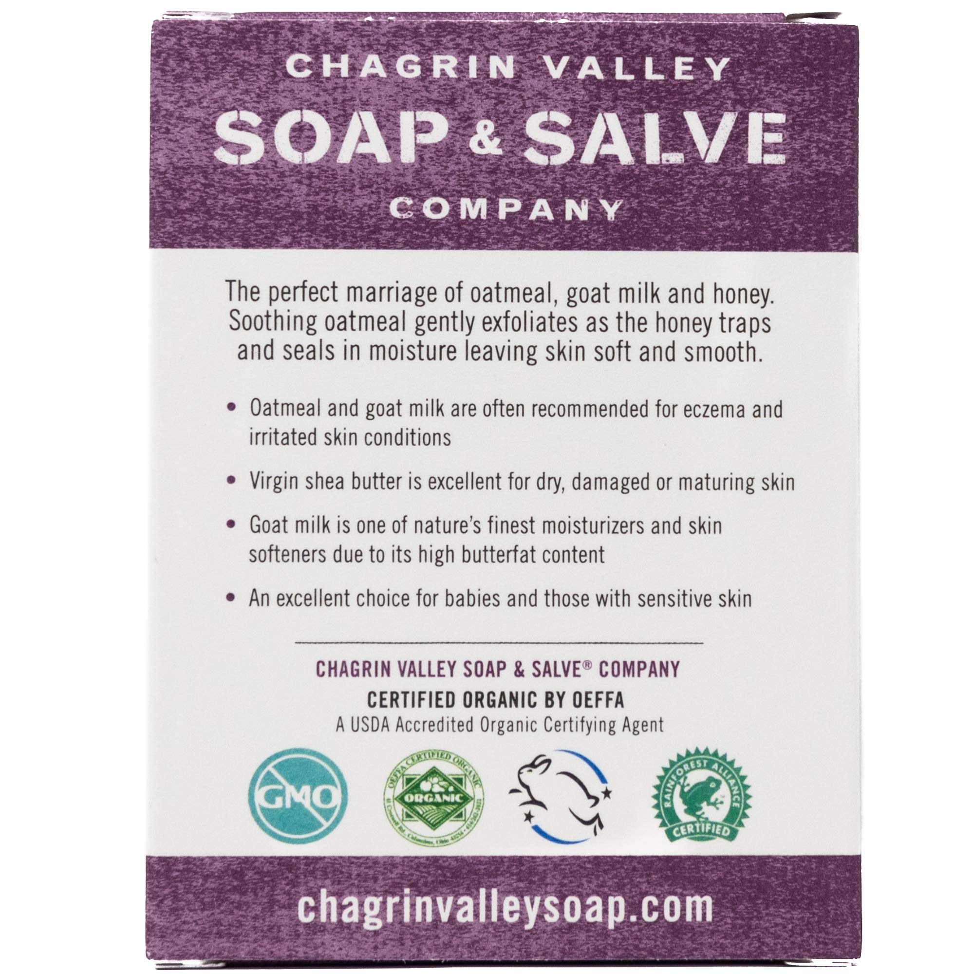 Organic Oatmeal, Honey & Goat Milk Soap Bar for Dry & Itchy Skin Relief - Unscented Cleansing Bar Soap for Women & Men (5.6 oz) - Perfect for Sensitive Skin Care & Daily Moisturizing Routine