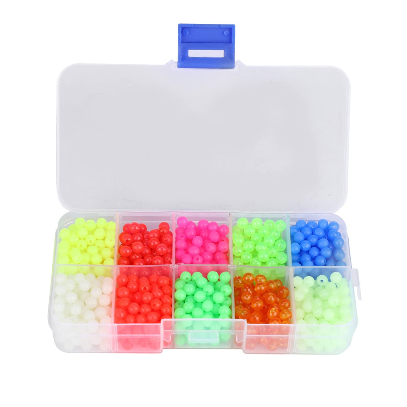 Shanrya Reusable Glow in the Dark Fishing Beads - Luminous Plastic Beads for Deep Sea & Night Fishing - Perfect for Anglers, Bait Enhancement & Underwater Visibility