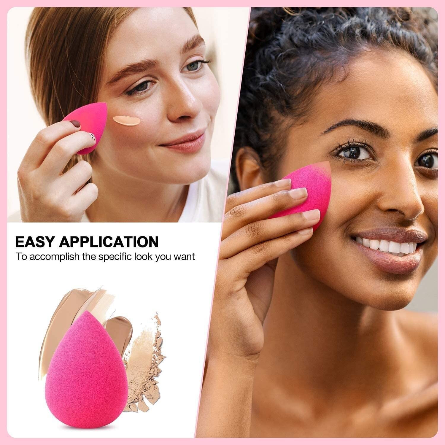 Fenny's Creations Non-Latex Makeup Sponge Set - 3 Pack Soft Blending Sponge for Foundation, Liquid, Cream & Powder - Multi-Color Mini Beauty Blender for Flawless Makeup Application - Perfect for Travel & Everyday Use