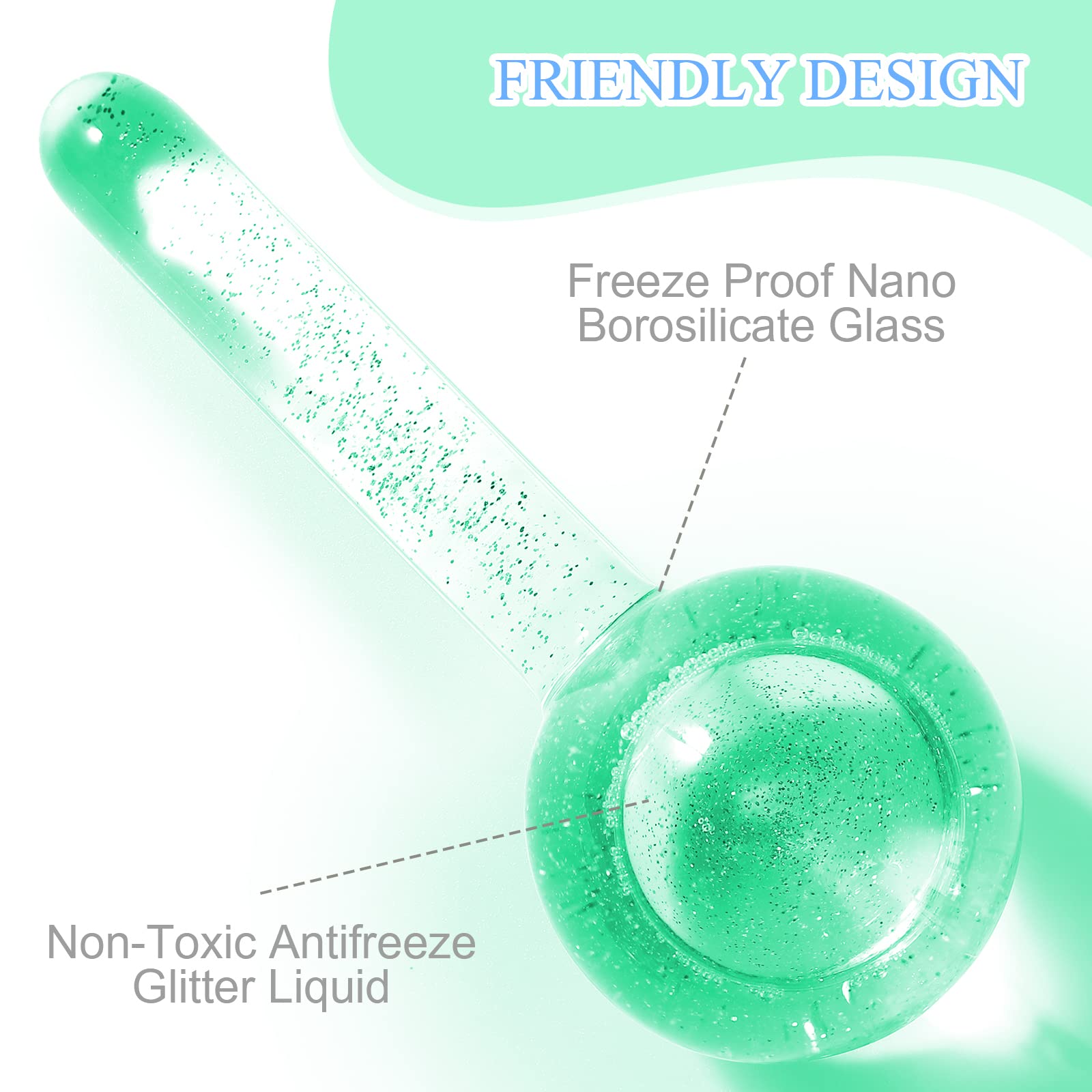 Facial Ice Globes for Skin Tightening & Anti-Aging – Cooling Face Massager for Puffy Eyes & Wrinkles – Beauty Tools for Face, Neck & Eye Care – Perfect for Daily Skincare Routine & Morning Depuffing