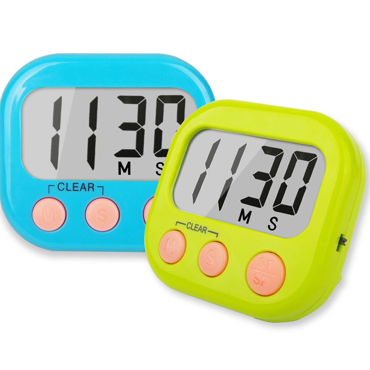 Large Magnetic Digital Timer 2 Pack for Teachers & Kids - Countdown Clock for Classroom, Kitchen, Study & Office Use