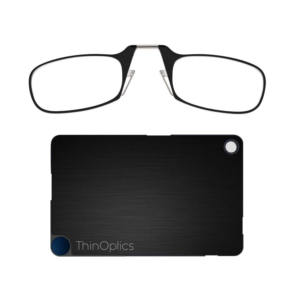 ThinOptics Flashcard Case with Rectangular Reading Glasses - Slim & Portable Eyewear Holder for Students, Professionals & Travel - Perfect for Studying, Office Work & On-the-Go Use