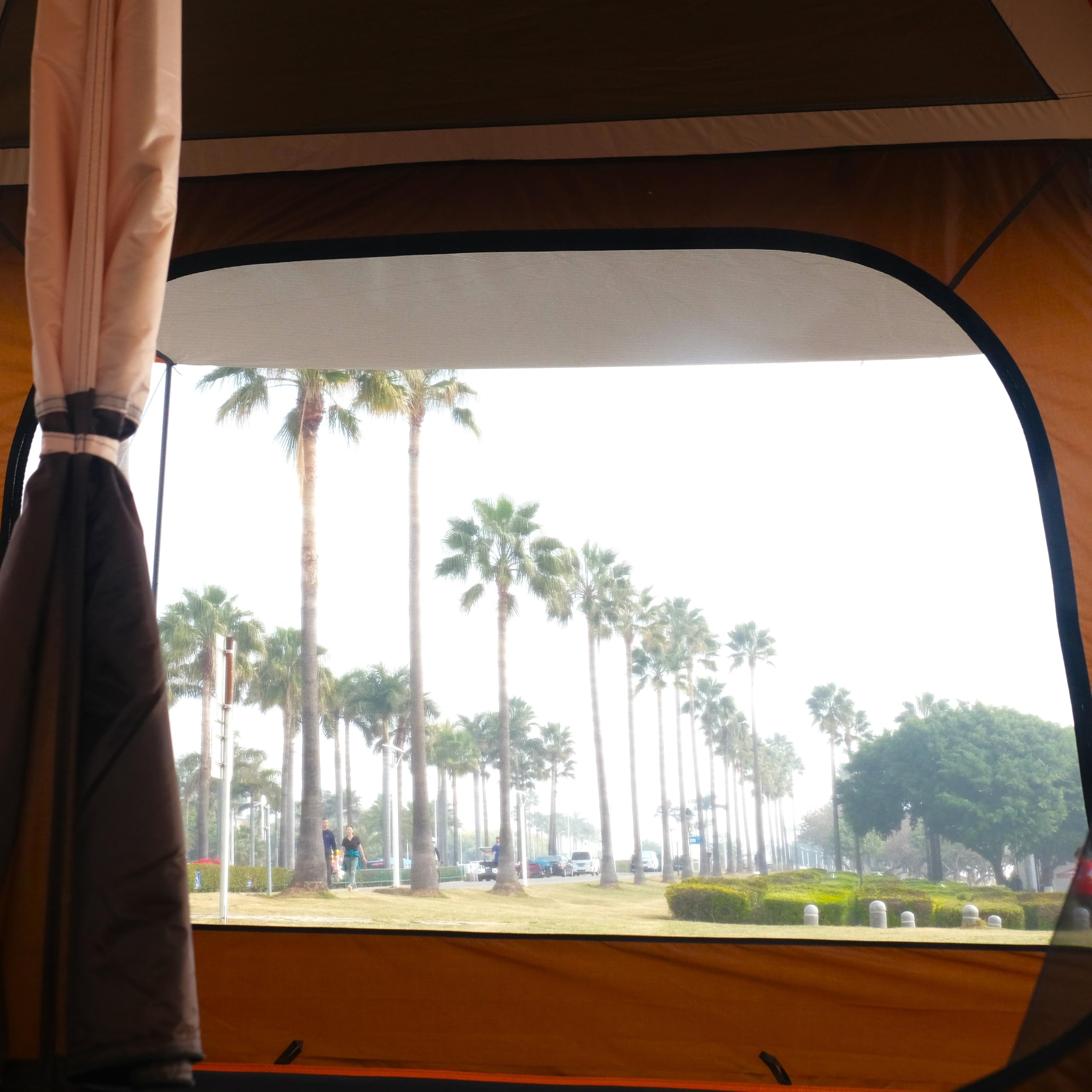 KTT Extra Large Family Cabin Tent for 10-12-14 People - 2 Rooms, 3 Doors & 3 Windows with Mesh, Straight Wall Design, Waterproof Double Layer - Perfect for Camping, Picnics, Outdoor Adventures & Family Gatherings