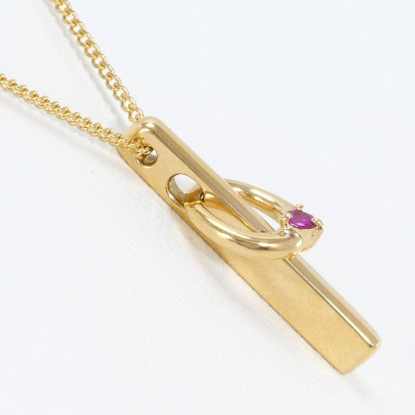 18K Yellow Gold Ruby Necklace for Women - Elegant Dainty Pendant Jewelry Gift for Birthday, Anniversary & Valentine's Day | Perfect for Parties, Weddings & Special Occasions