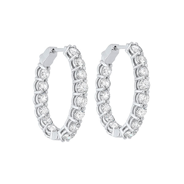 14K White Gold Diamond Earrings (7CTW) - Elegant Studs for Women, Perfect for Weddings, Parties & Special Occasions