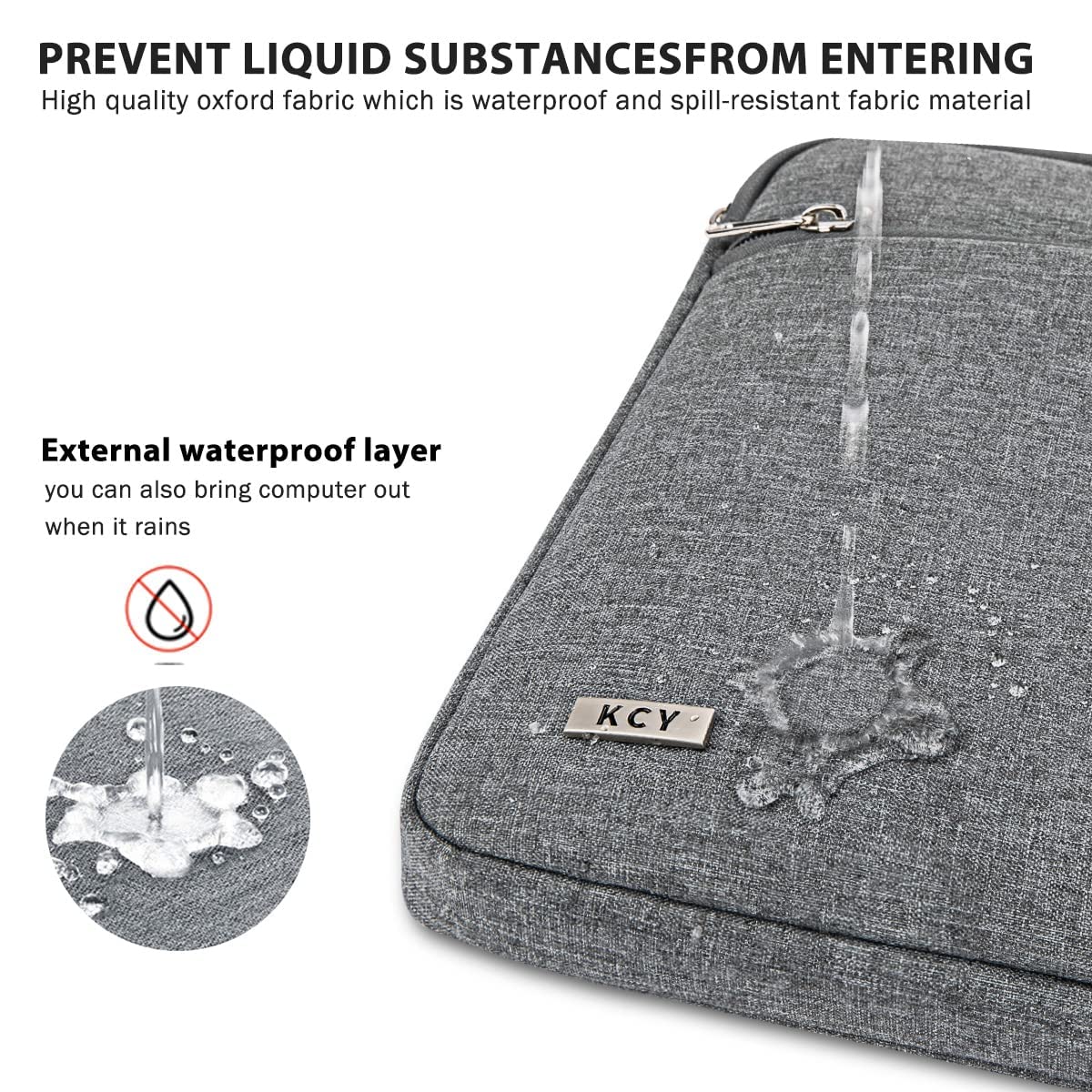KCY 15-16 Inch Laptop Sleeve - Slim Protective Case for MacBook Air 15, MacBook Pro 15/16 M1 M2 (2020-2023), Surface Laptop 5/4, Dell XPS 15, HP & Asus Notebooks - Lightweight Computer Cover Bag in Grey | Perfect for Work, School & Travel