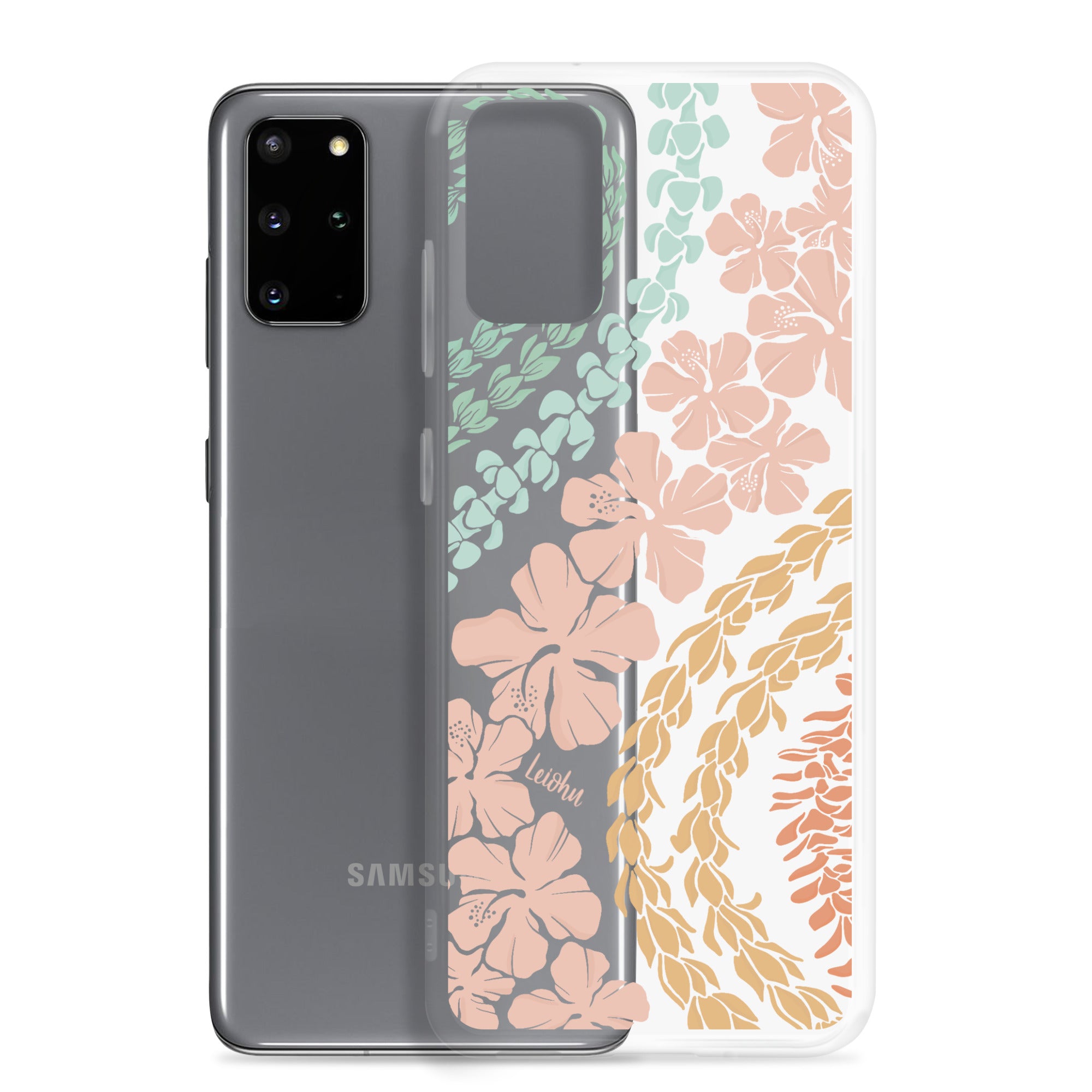 Groovy Lei Clear Protective Case for Samsung Galaxy - Slim & Durable Phone Cover for Everyday Use & Travel