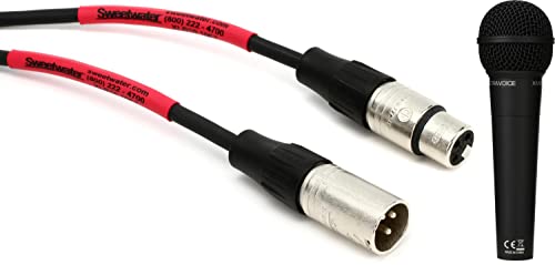 Pro Co EXM-10 Excellines Professional Microphone Cable - 10ft XLR Cable with XM8500 Cardioid Dynamic Mic for Studio Recording, Live Performances & Podcasting
