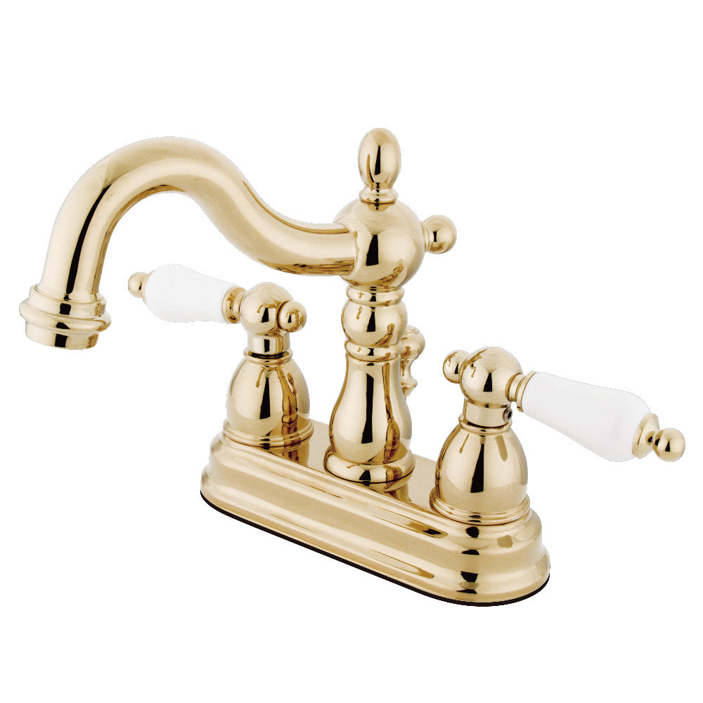 Kingston Brass KB1606PL Heritage 4-Inch Centerset Bathroom Faucet - Chrome Finish, Single Handle, Easy Installation for Sink Vanity & Powder Room