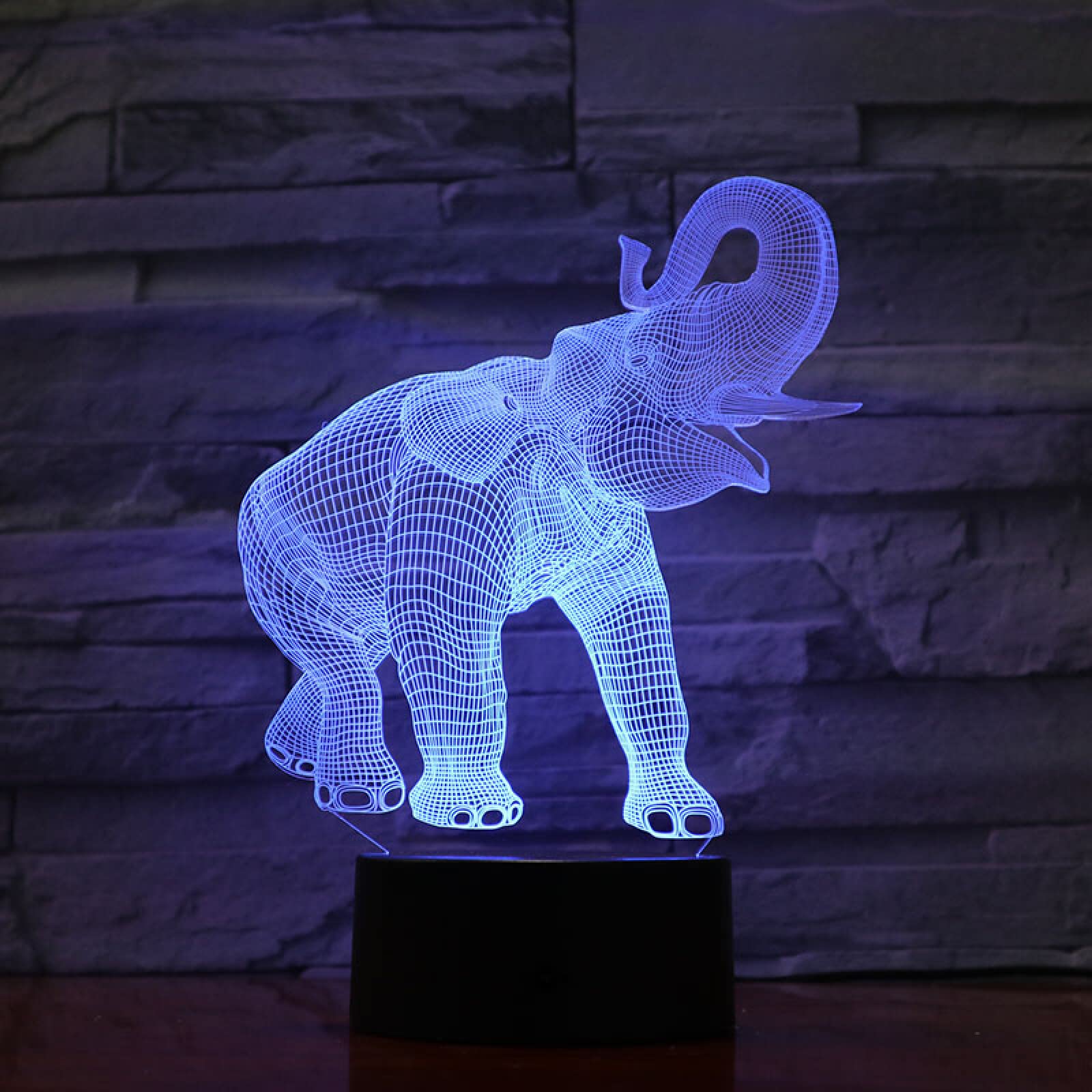 3D LED Night Light - Elephant Shape Table Lamp with 7 Color Changing Modes, Creative Home Decor for Bedroom, Living Room, Kids Room - Perfect Holiday Gift & Birthday Present