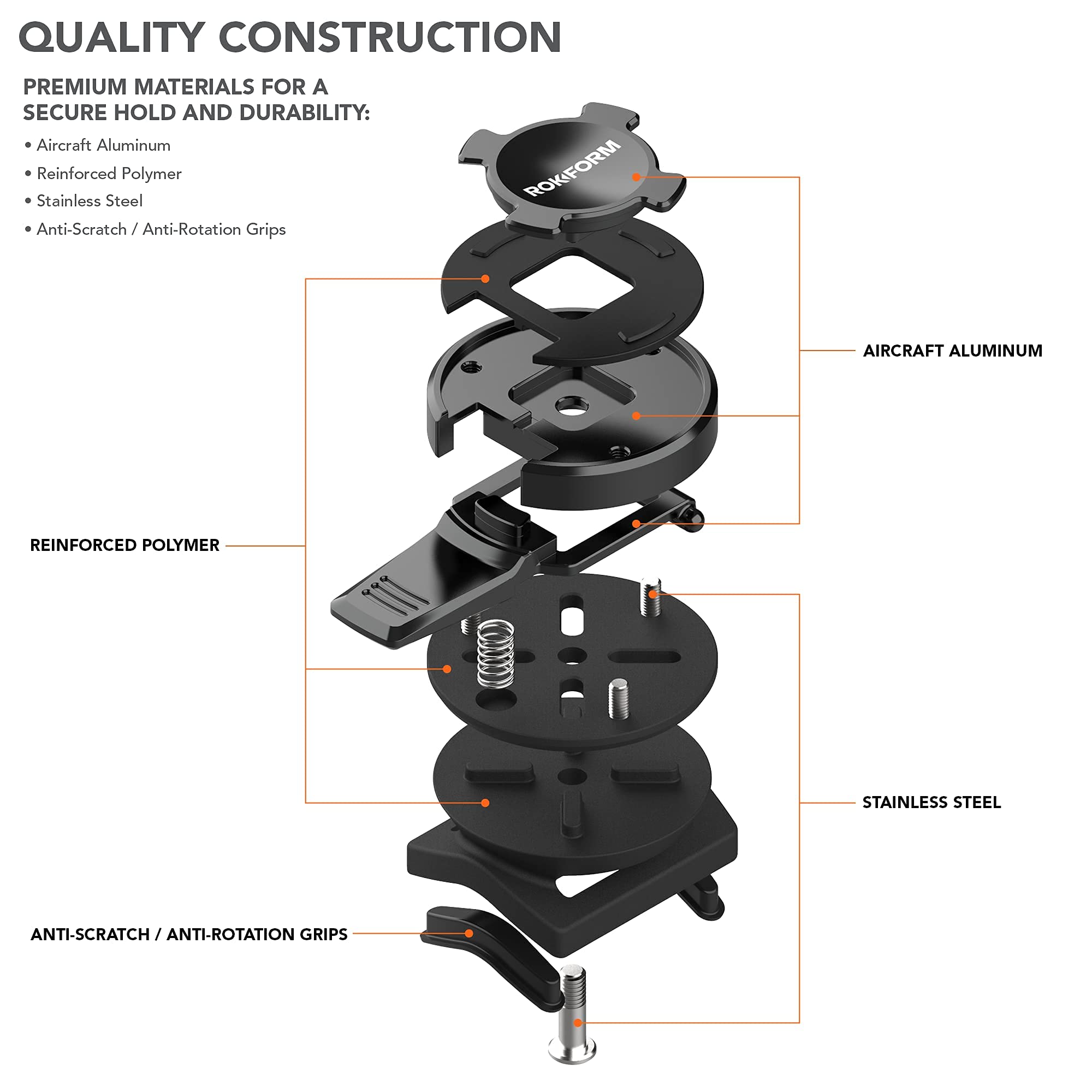 Rokform Rugged Case for iPhone 11 Pro with Universal Bike Mount | Shockproof Protective Cover | Perfect for Cycling, Motorcycling & Outdoor Adventures