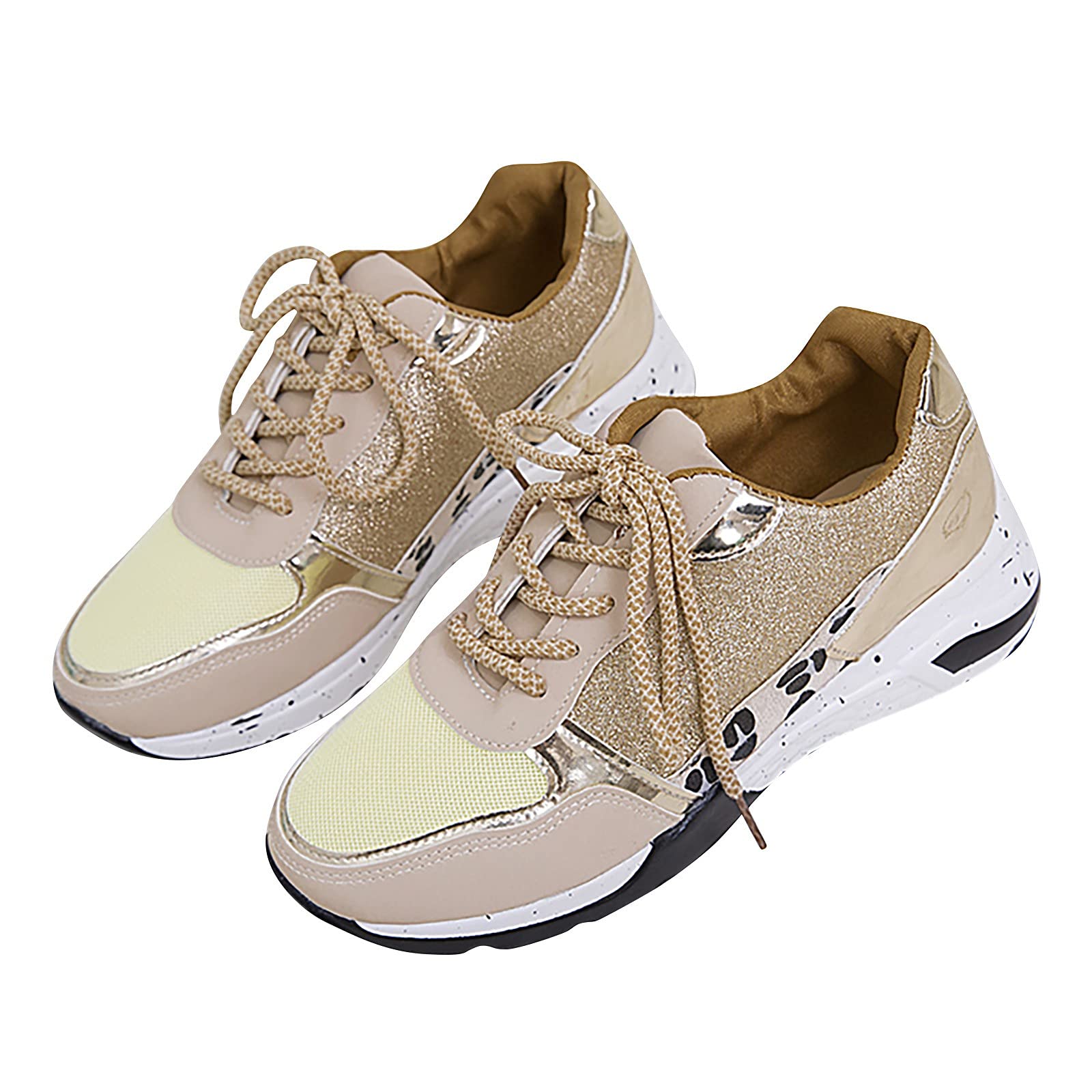 FlekmanArt Women's Waterproof Hiking Shoes - Breathable Outdoor Sneakers with Elegant Sequins Design for Trail Running & Walking | Perfect for Hiking, Travel & Casual Wear